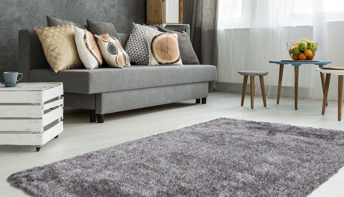 Bruno Banani Hochflor-Teppich Alga, rechteckig, Höhe: 40 mm, Uni, Shaggy, Langflor, besonders weich und kuschelig, Wohnzimmer
