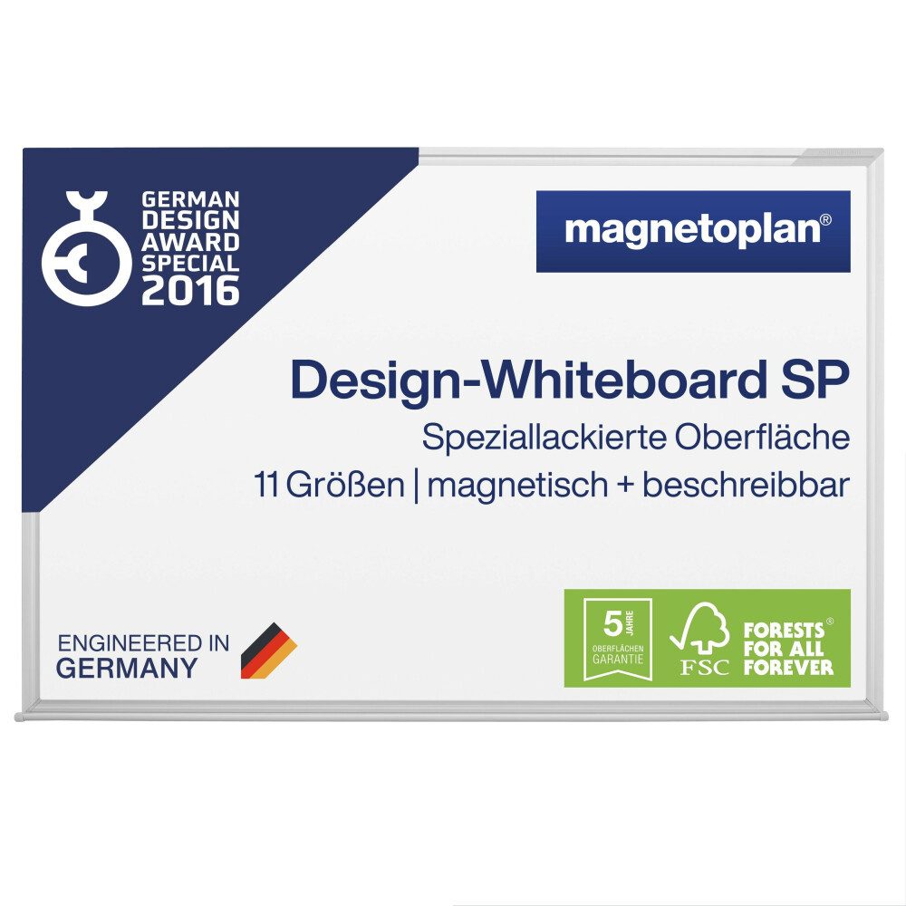 magnetoplan® Anzeigetafel Weißwand/Schreibtafel Design SP - Tafel magnetisch - 120x90cm (1-St)