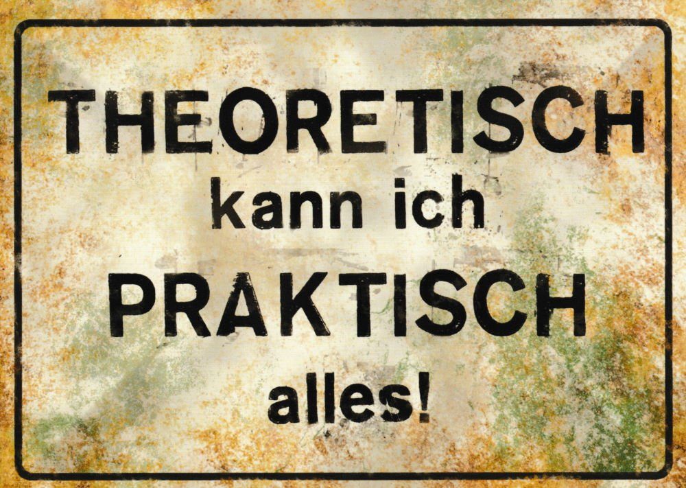 Postkarte "THEORETISCH PRAKTISCH kann ich alles!"