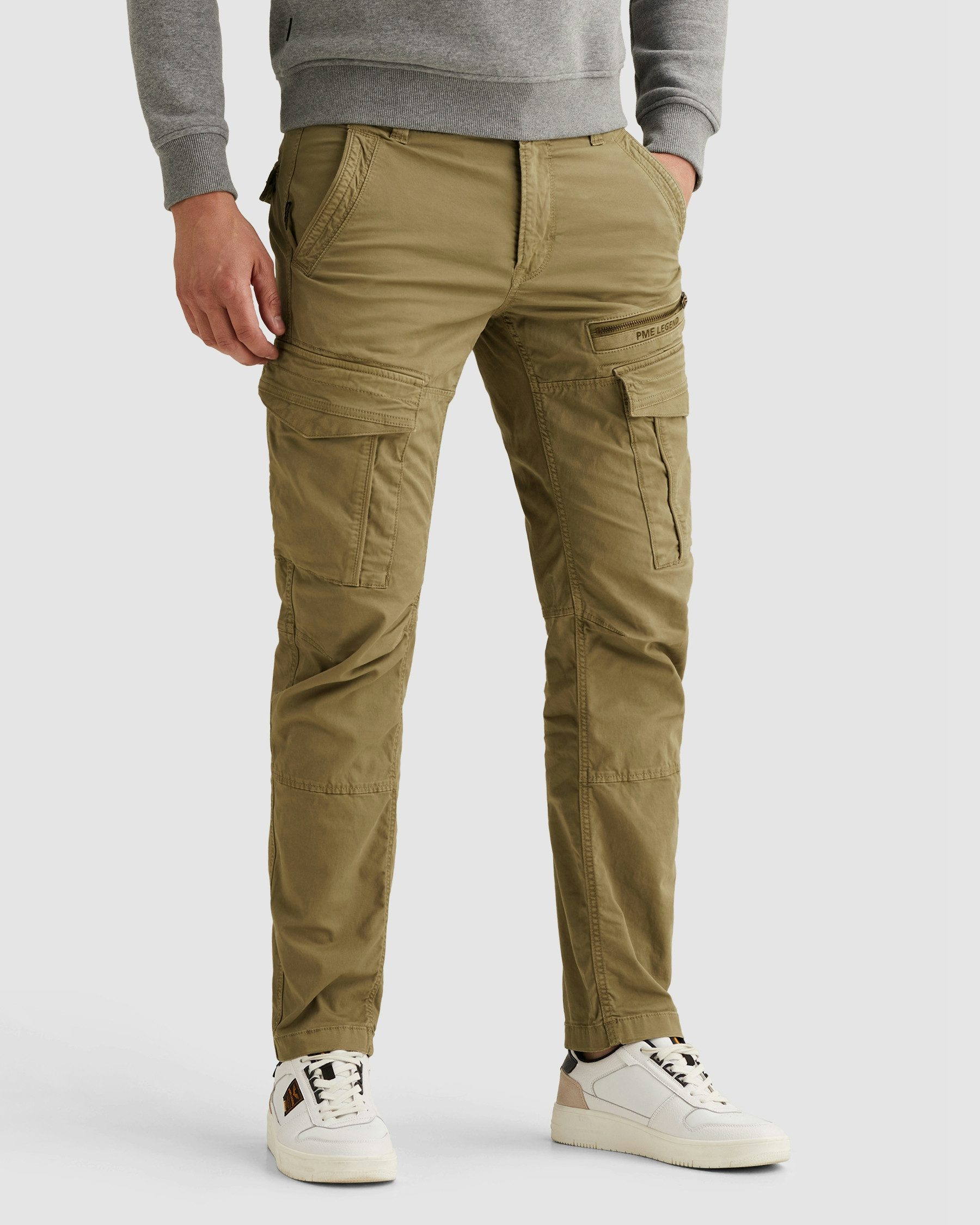 PME LEGEND Cargohose Nordrop Stretch Twill mit Logo Stickerei