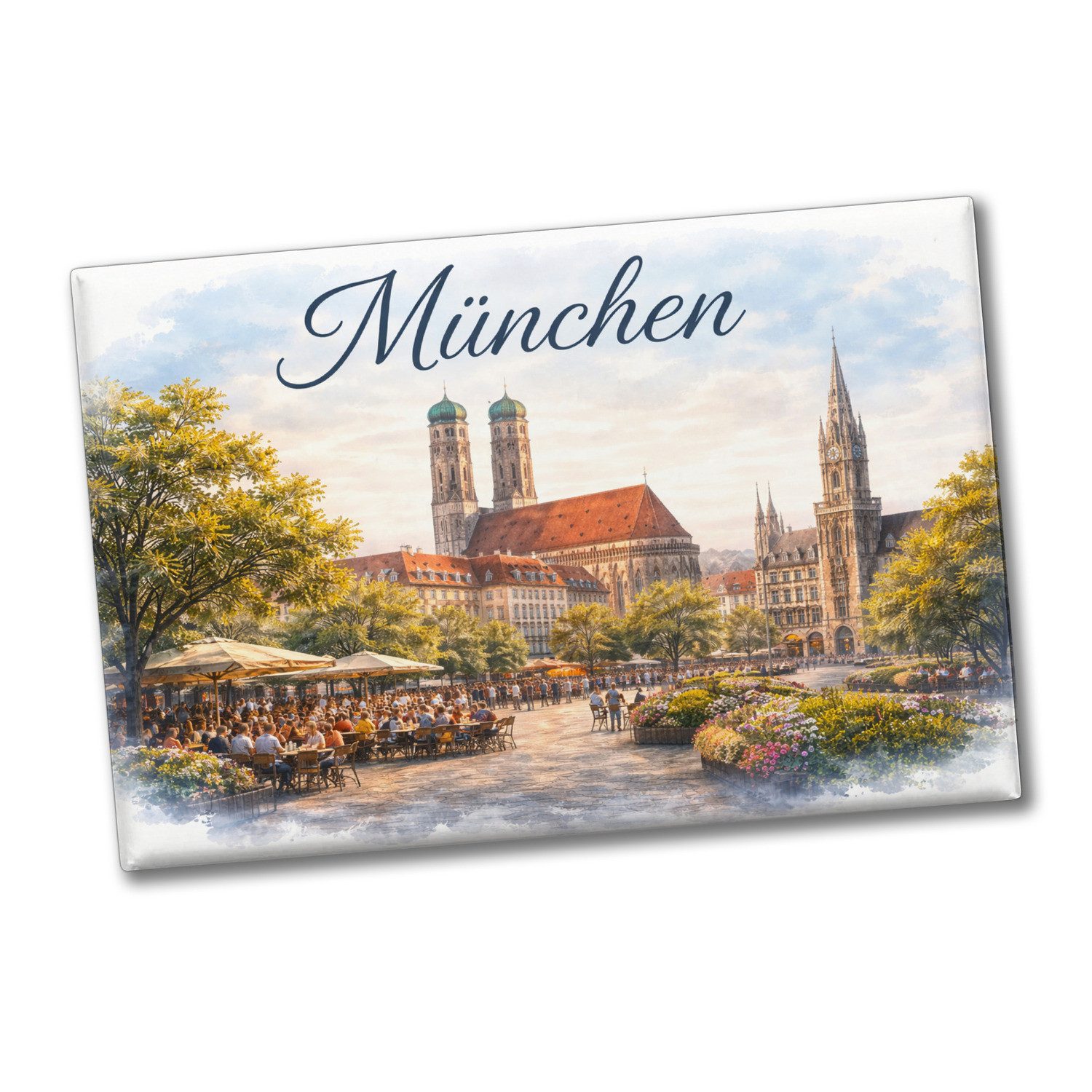 speecheese Magnet München Skyline Frauenkirche München Souvenir Souvenir Magnet
