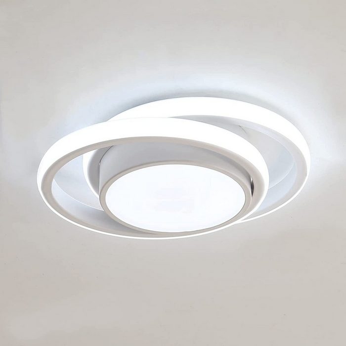Diyarts LED Deckenleuchte LED fest integriert kaltweiß 32W LED Deckenleuchte 6500K Modern für Schlafzimmer Badezimmer Küche