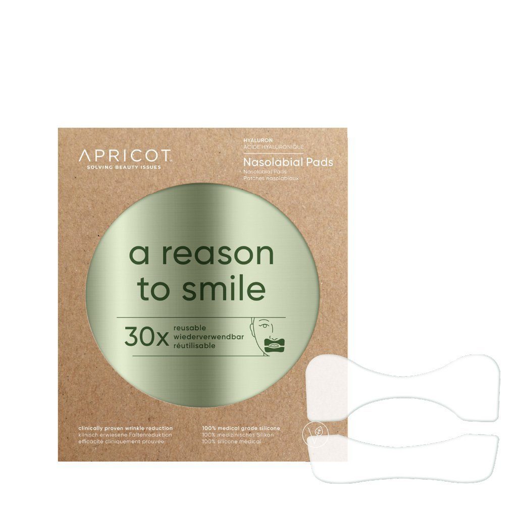 APRICOT Beauty Gesichtsmaske APRICOT® Nasolabial Pads aus Silikon Hyaluron gegen Mimikfalten
