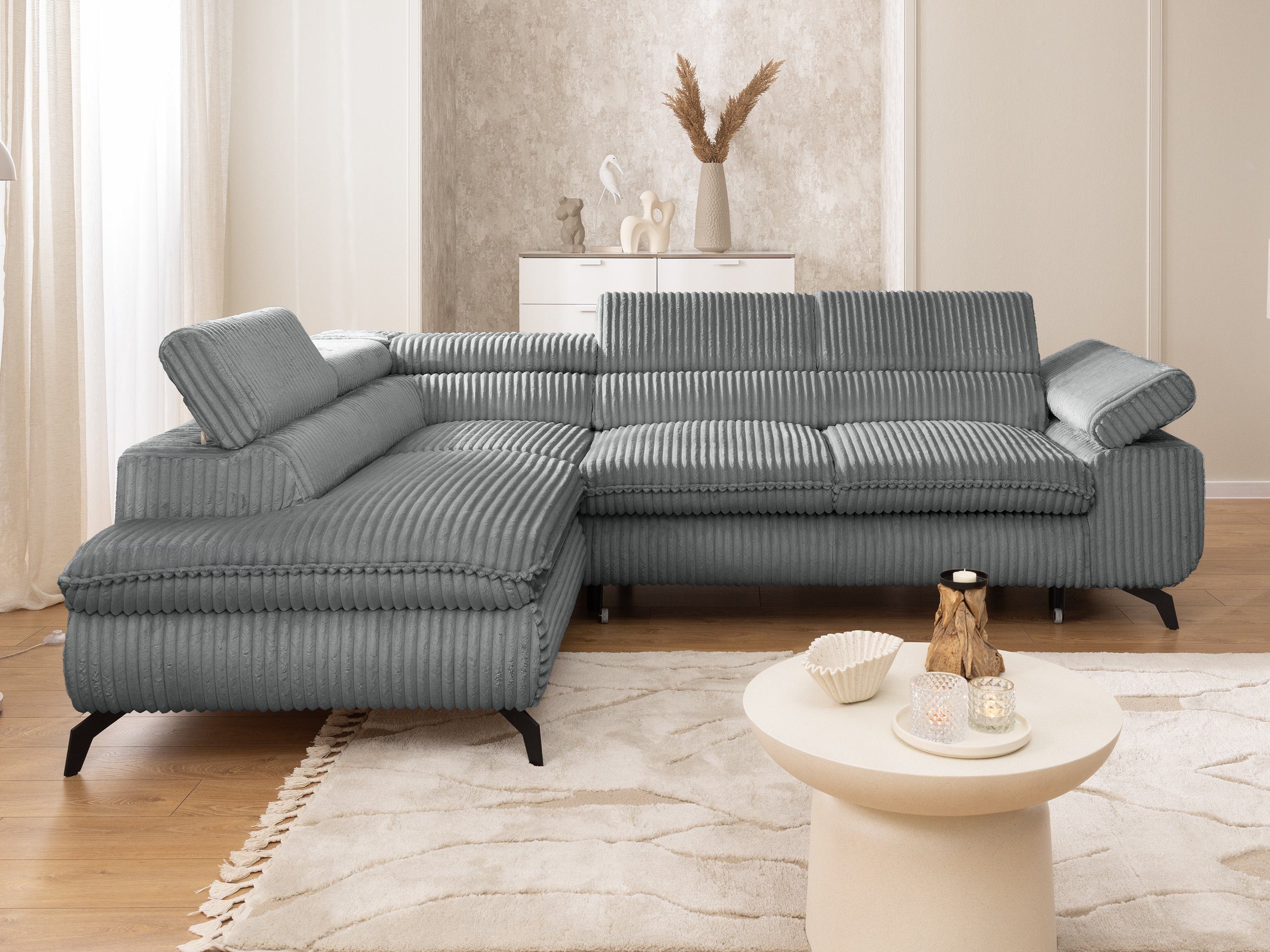 S-Style Möbel Ecksofa Bonnie mit Schlaffunktion günstig online kaufen