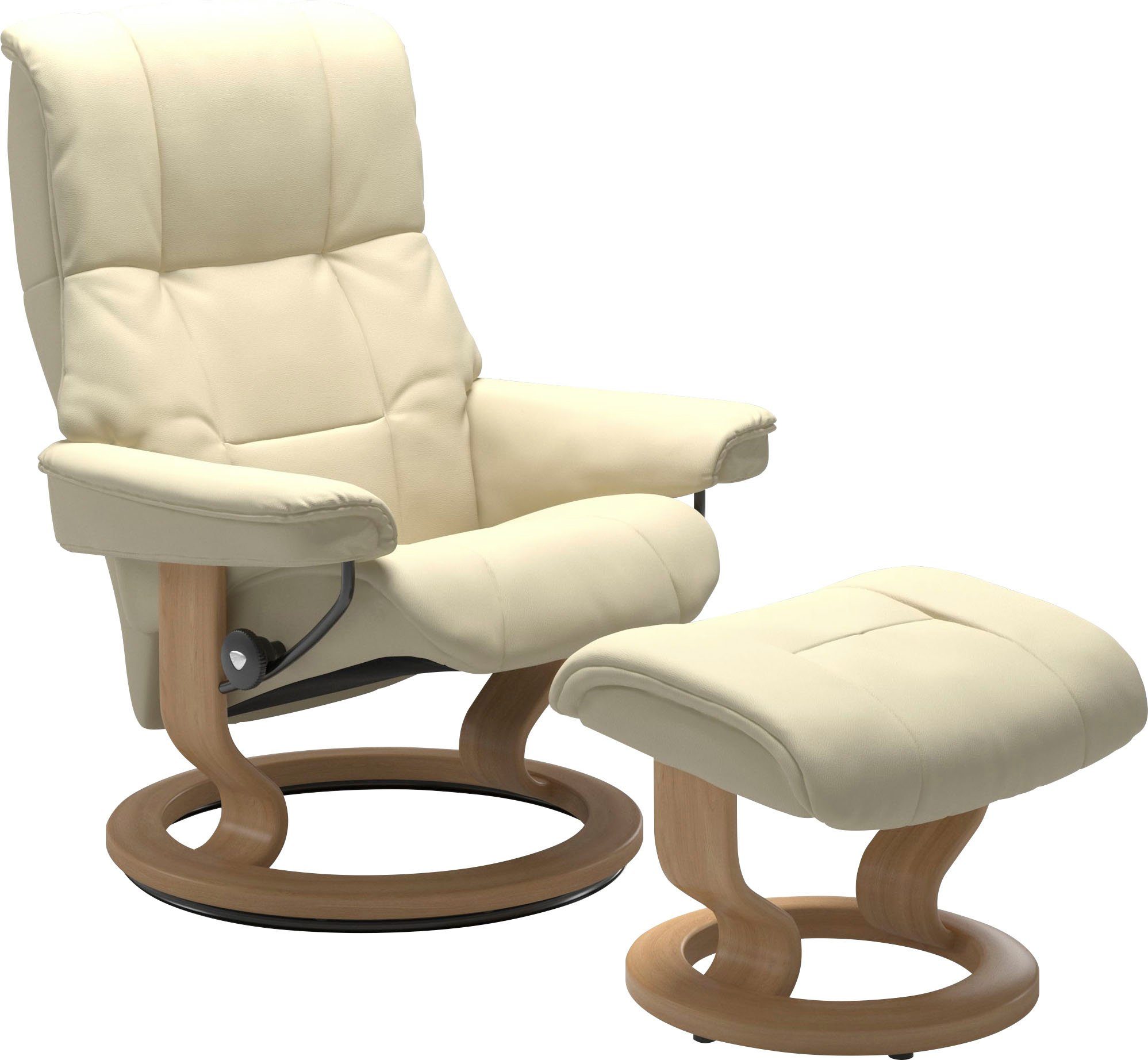 S, mit Hocker), & Größe Stressless® Hocker, Eiche M L, Mayfair Relaxsessel Classic Base, (Set, Gestell Relaxsessel mit mit