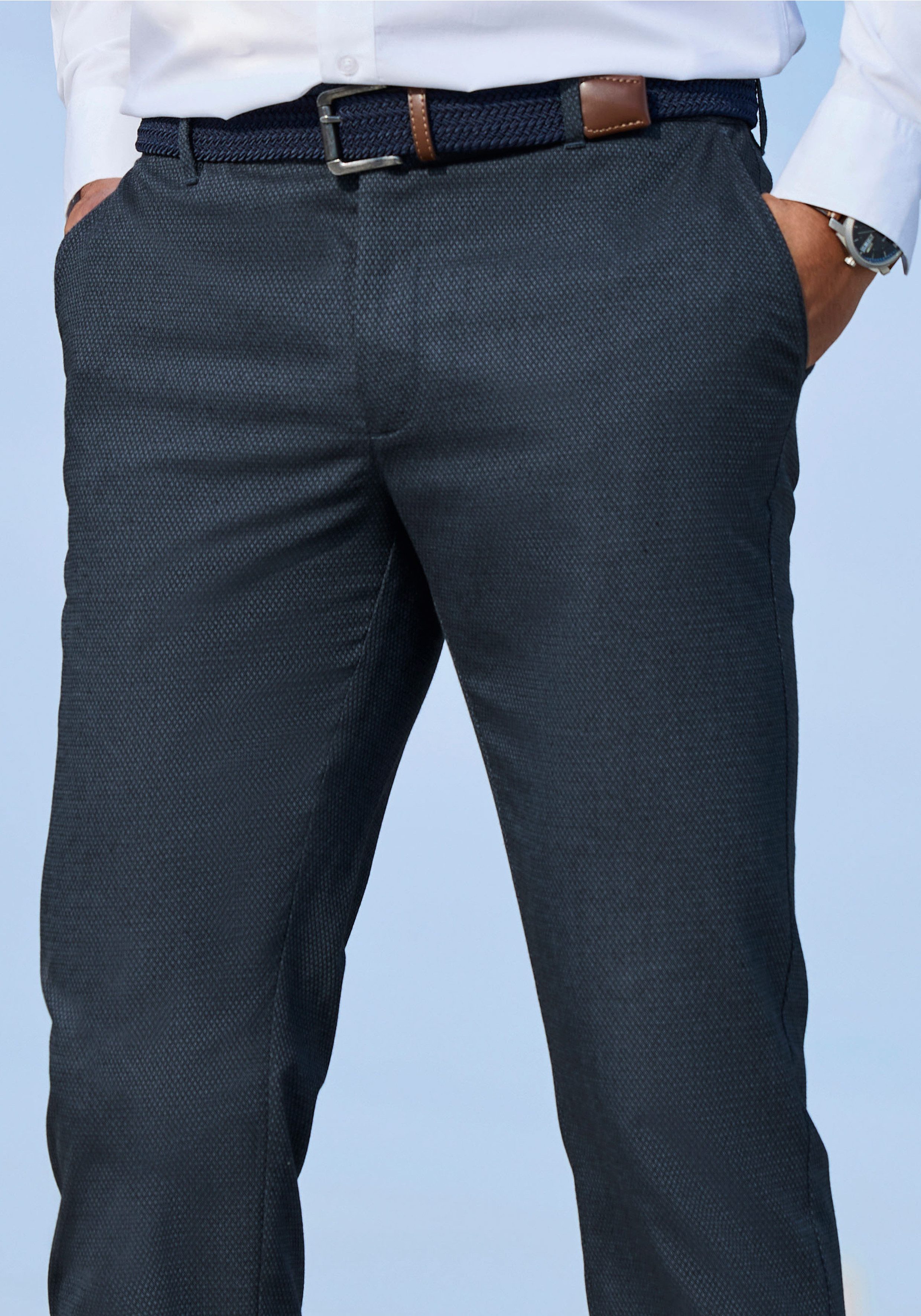 H.I.S Stoffhose aus leicht elastischer Struktur-Qualität bequeme Hose in 3 Längen: 30 & 32 & 34 – Bild 5 von 5