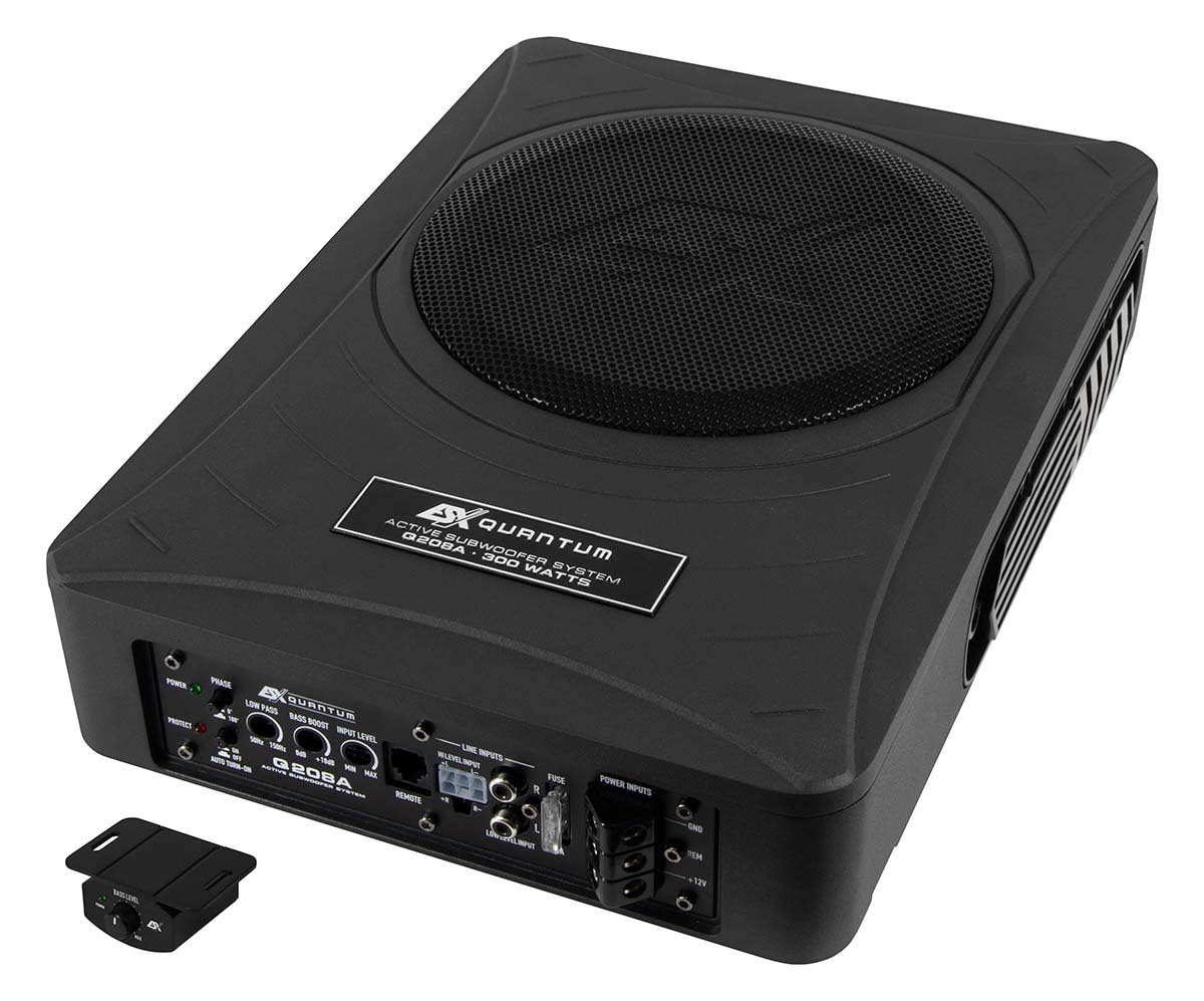Q208A Aktiver 20 cm Untersitz-Subwoofer Bass inkl. Verstärker Auto-Subwoofer