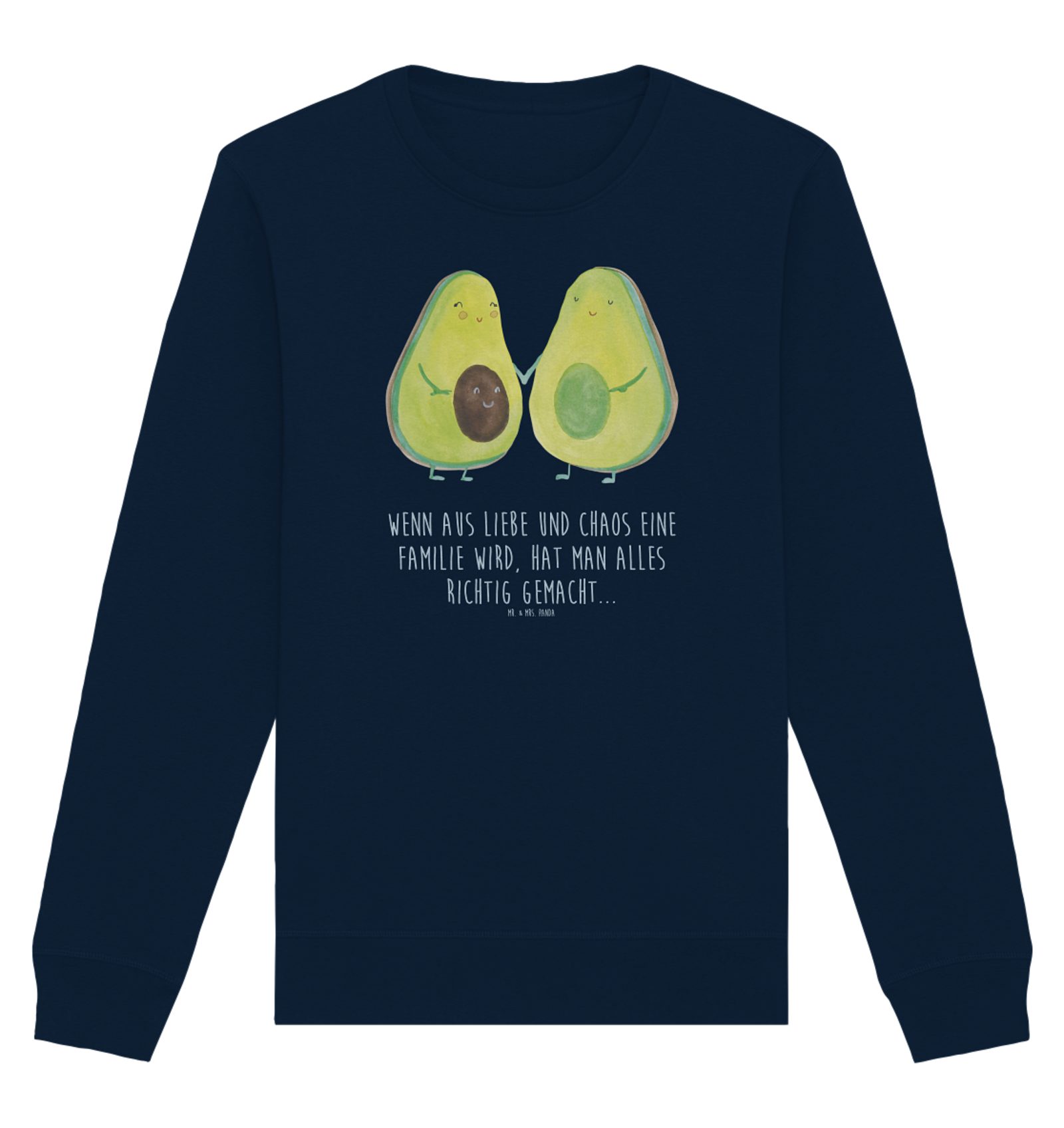Longpullover Avocado Pärchen Größe XL - French Navy - Geschenk, Avocuddle, Pullove