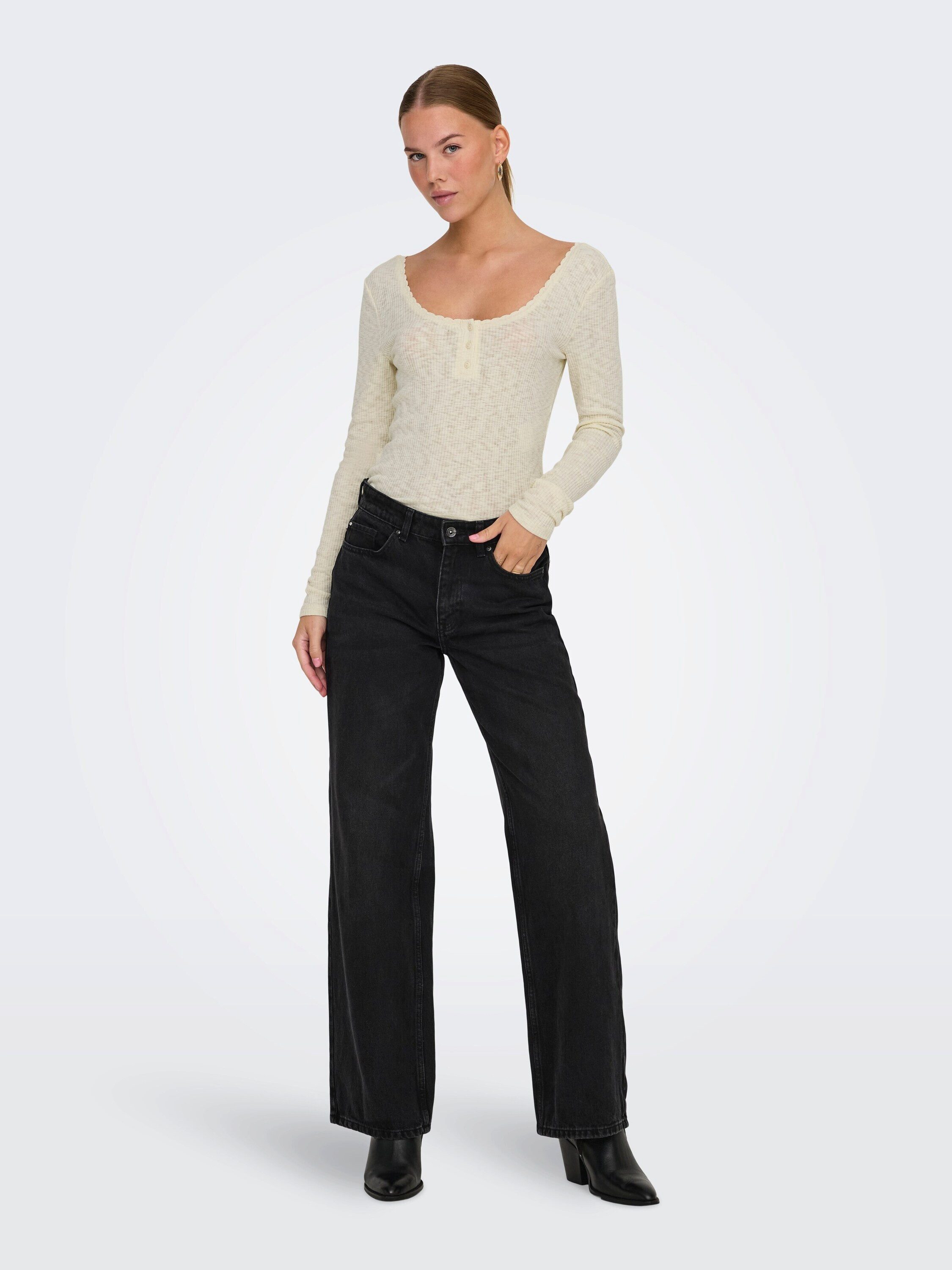 ONLY Langarmshirt ONLJuliane (1-tlg) Plain/ohne Details – Bild 3 von 5