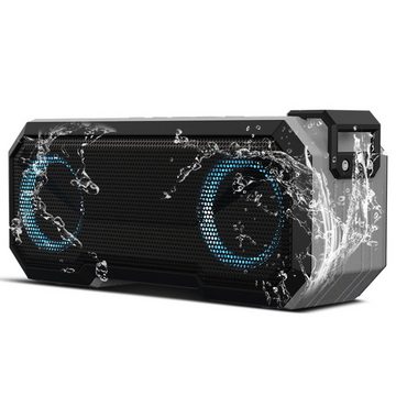 Diida Soundboxen,Lautsprecher,TWS,Bluetooth 5.0,Doppelhorn,3000mAh Bluetooth-Lautsprecher (IPX7 wasserdicht, LED-Leuchten)