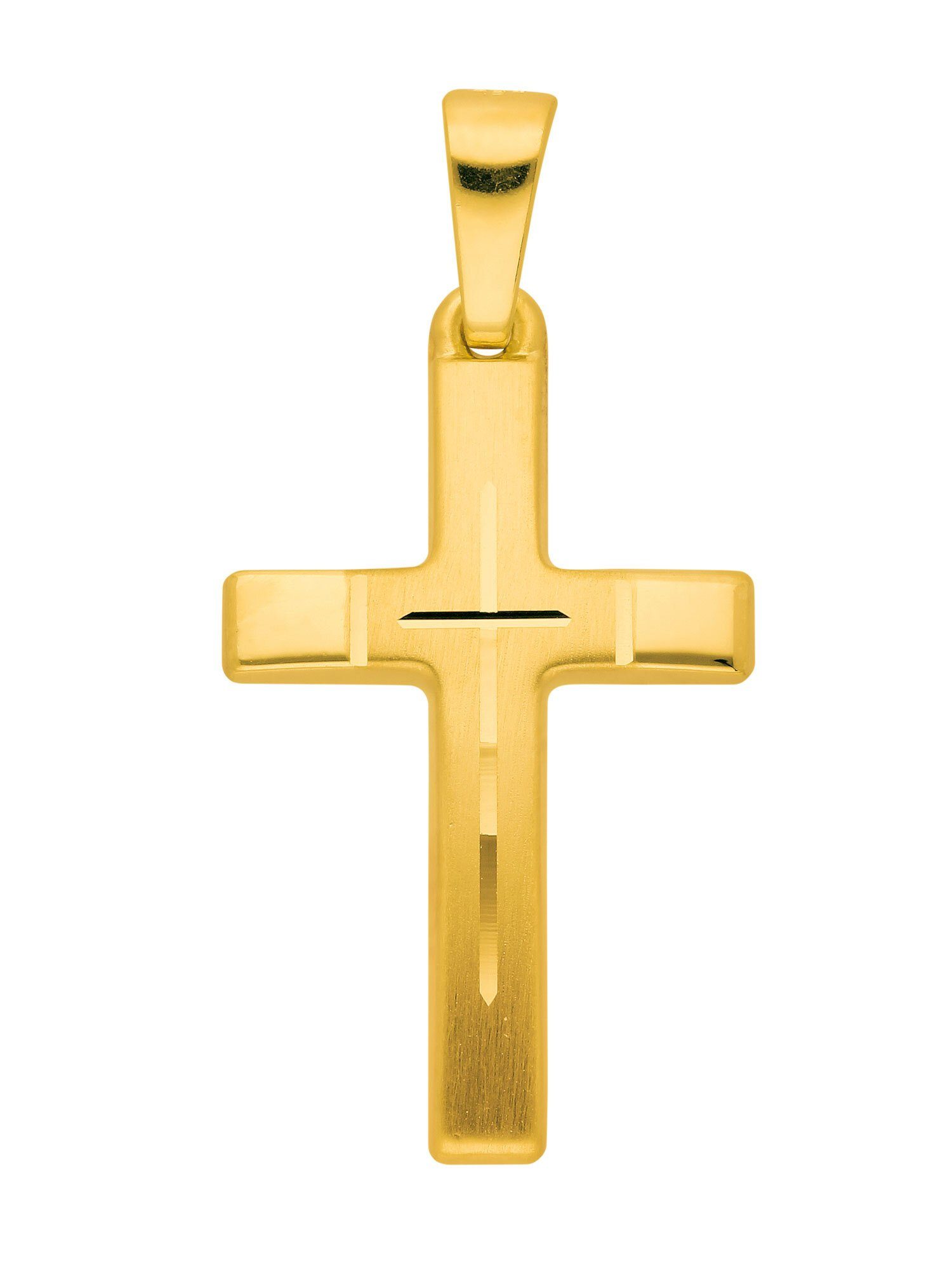 Adelia´s Kettenanhänger 333 Gold Kreuz Goldschmuck für Herren Damen & Anhänger