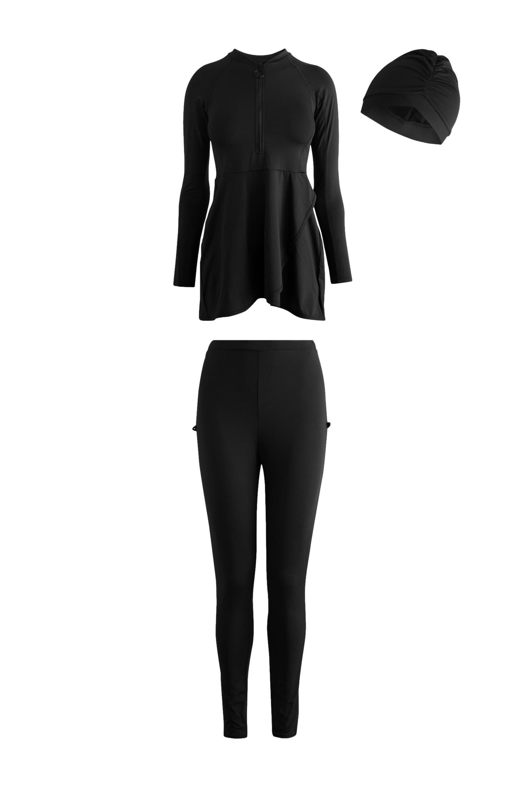 Next Badeanzug Bedeckender Burkini-Badeanzug im 3-teiligen Set (3-St) günstig online kaufen