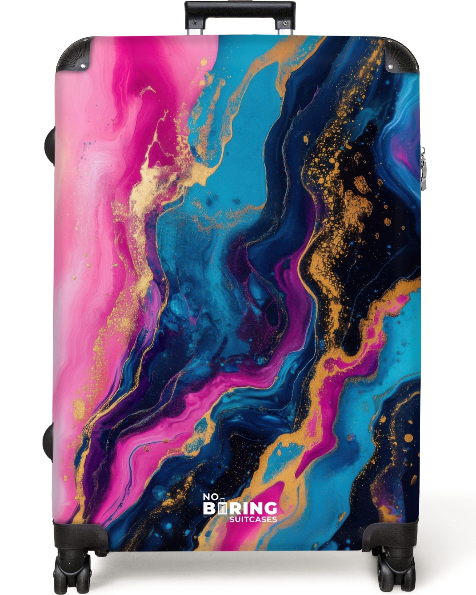 NoBoringSuitcases.com© Hartschalen-Trolley Fließendes Rosa und Blau günstig online kaufen
