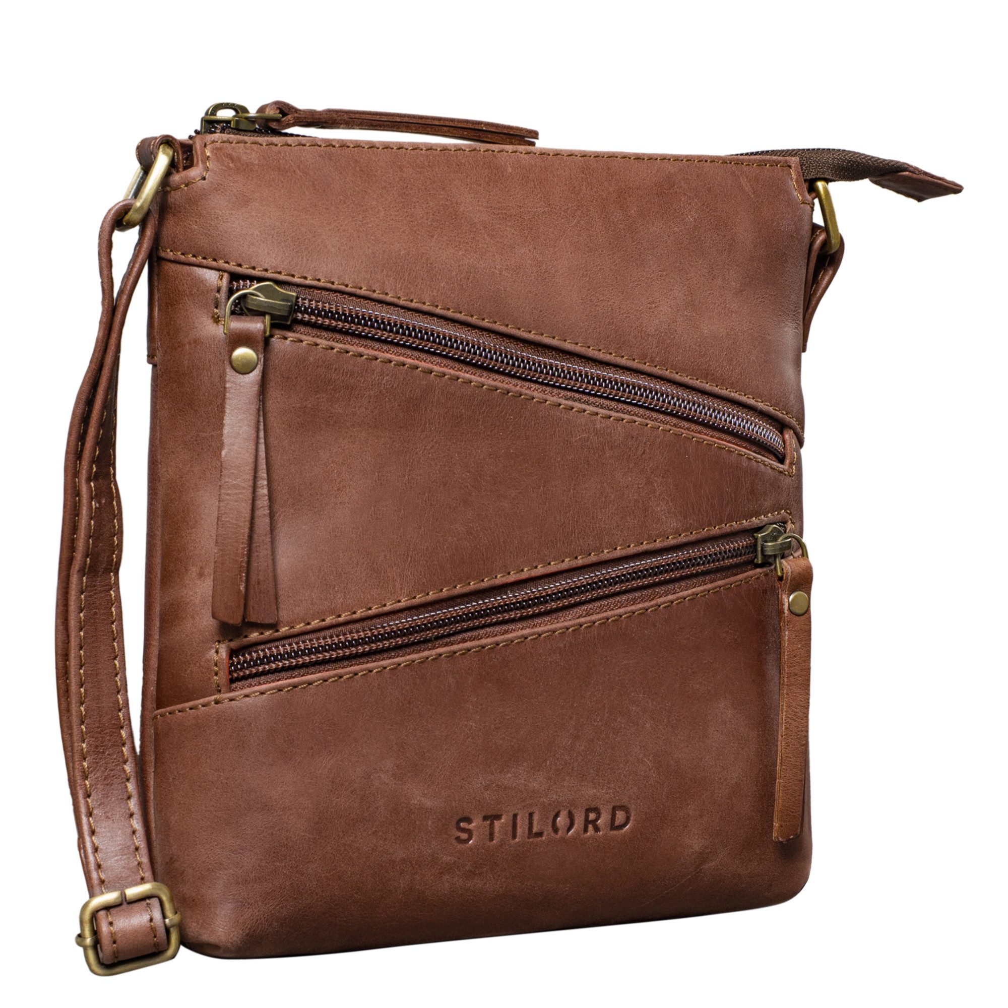 Handtasche "Alina" Schultertasche Damen Leder Vintage