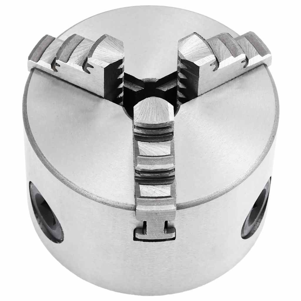 vidaXL Schraubstock 3-Backen-Drehfutter Selbstzentrierend 80 mm Stahl K11 80, 1-St.