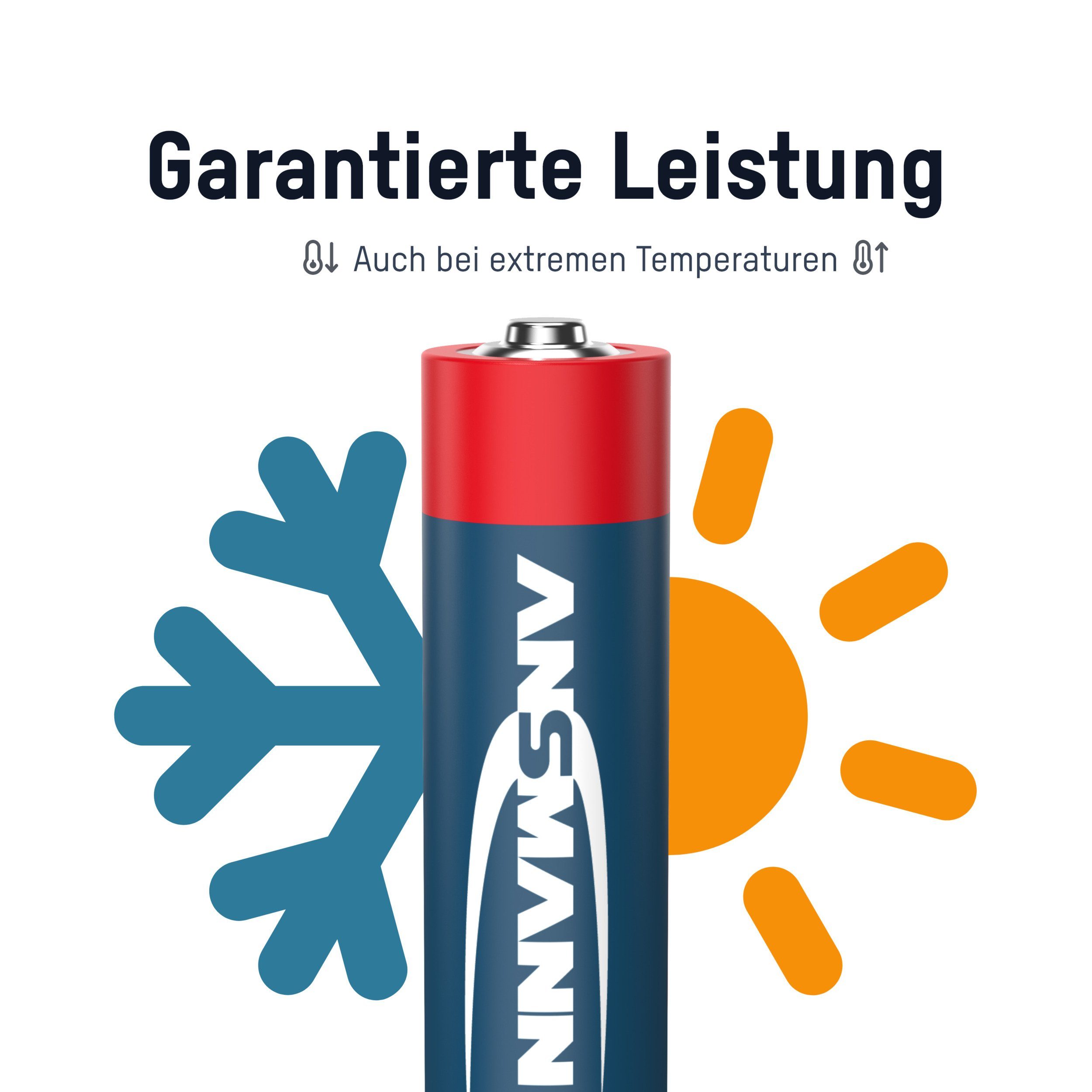 LR6 - Stück) (8 Batterie AM3 Mignon ANSMANN® Alkaline AA 8x Batterie 1,5V MN1500