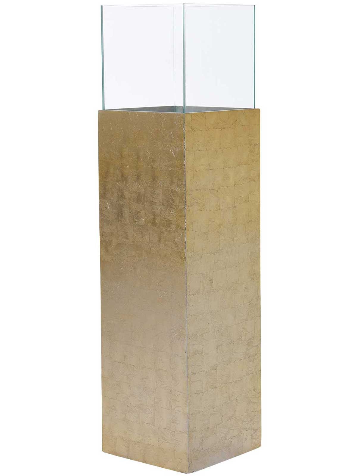 VIVANNO Bodenwindlicht Alu-Verbund CANDELA Rechteckig - Gold Blattoptik Hoc günstig online kaufen