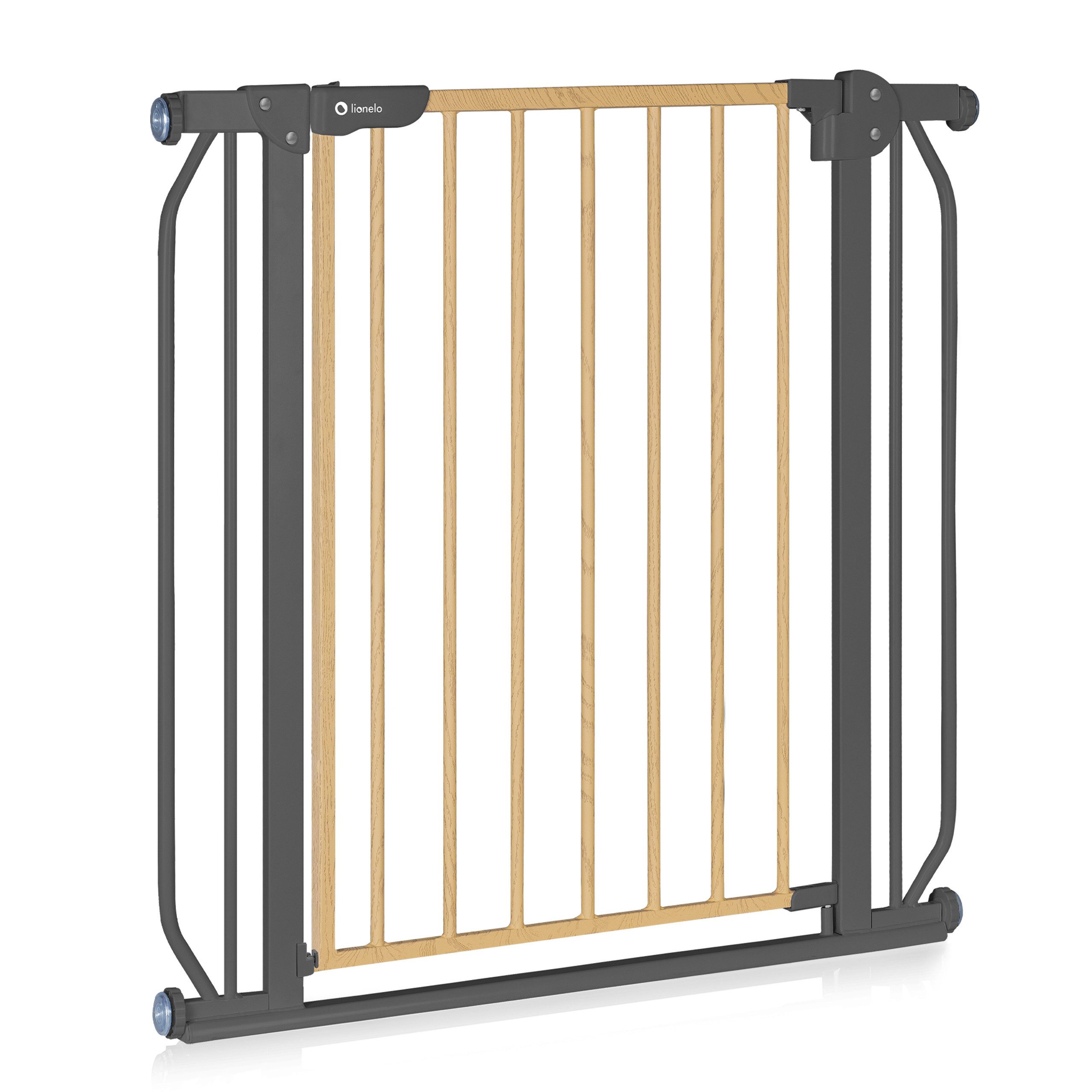 lionelo Türschutzgitter Truus Slim und Led (TOP),  ohne Bohren Metall 90° Stop beidseitig schwenkbar 75-105cm