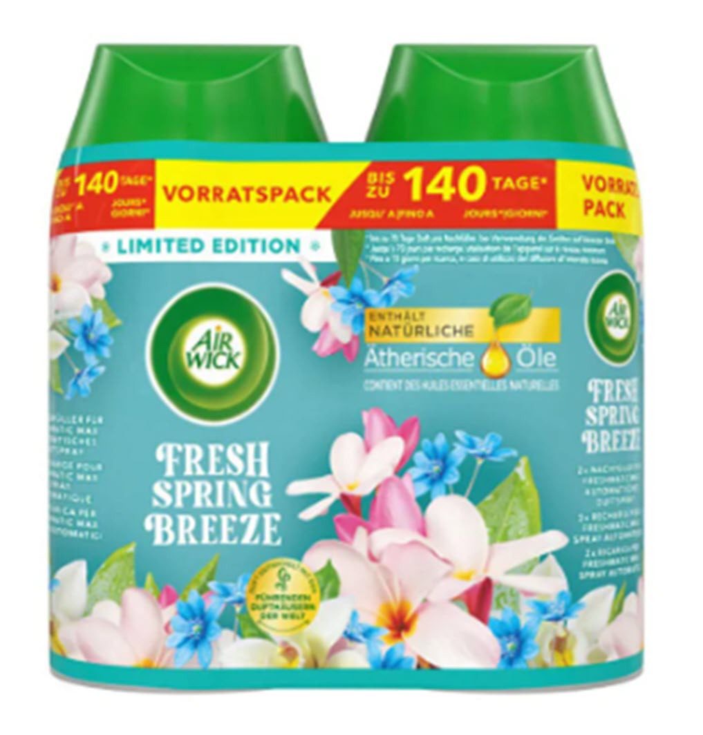 Air Wick Raumduft-Nachfüllflasche 2 x Automatisches Airwick Duftspray Freshmatic Nachfüller