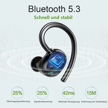 GelldG Bluetooth 5.3 Kopfhörer Sport, 50 Std. Spielzeit mit Ladekoffer, IPX5 Kopfhörer (Active Noise Cancelling (ANC), Bluetooth)