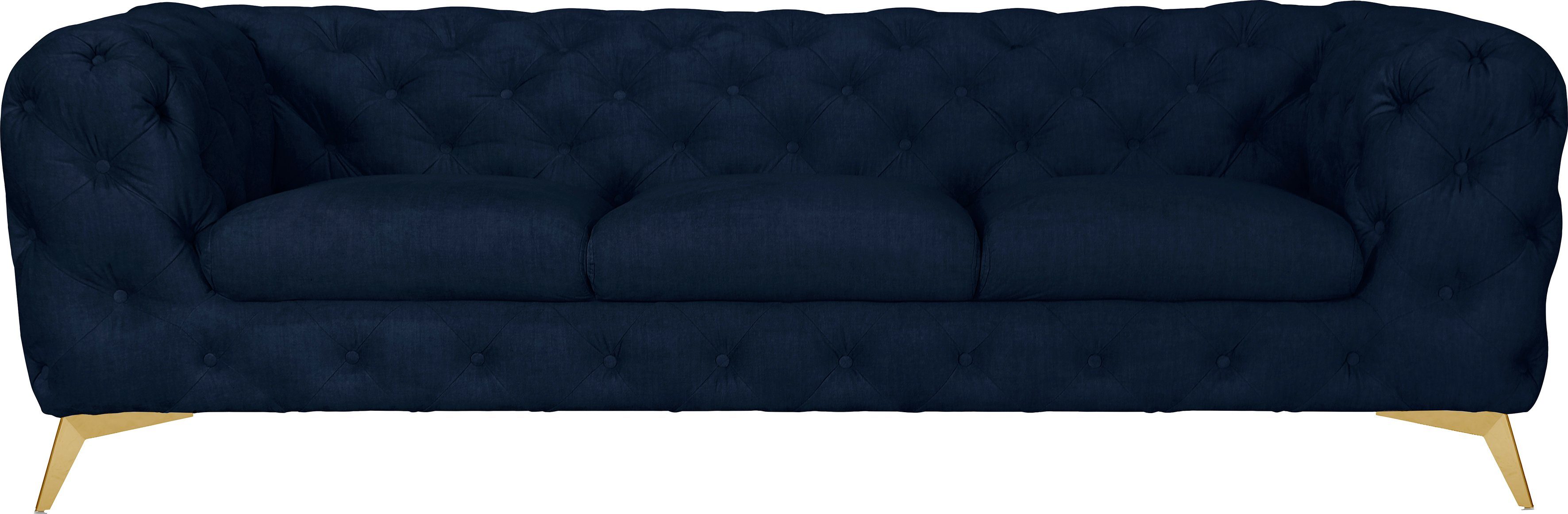 Home affaire Chesterfield-Sofa Glynis, aufwändige Knopfheftung, moderne Chesterfield Optik, Fußfarbe wählbar