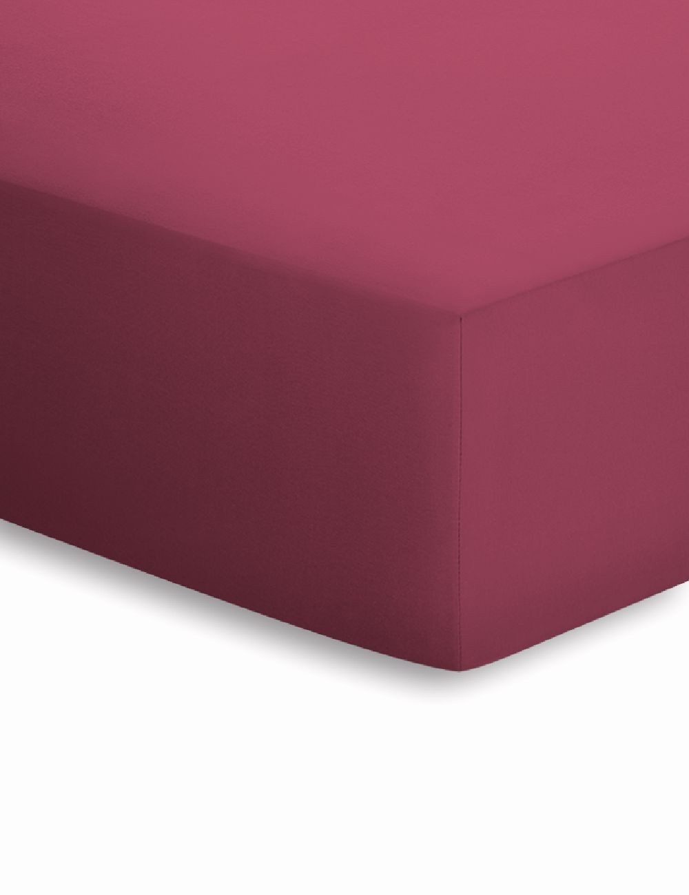 Adam Matheis Spannbettlaken Adam Matheis Spannbetttuch Jersey Elasthan 180 x 200 cm Bordeaux, Mischmaterial (95% Baumwolle, 5% Elasthan), Reaktivfärbung, Fullflexgummi