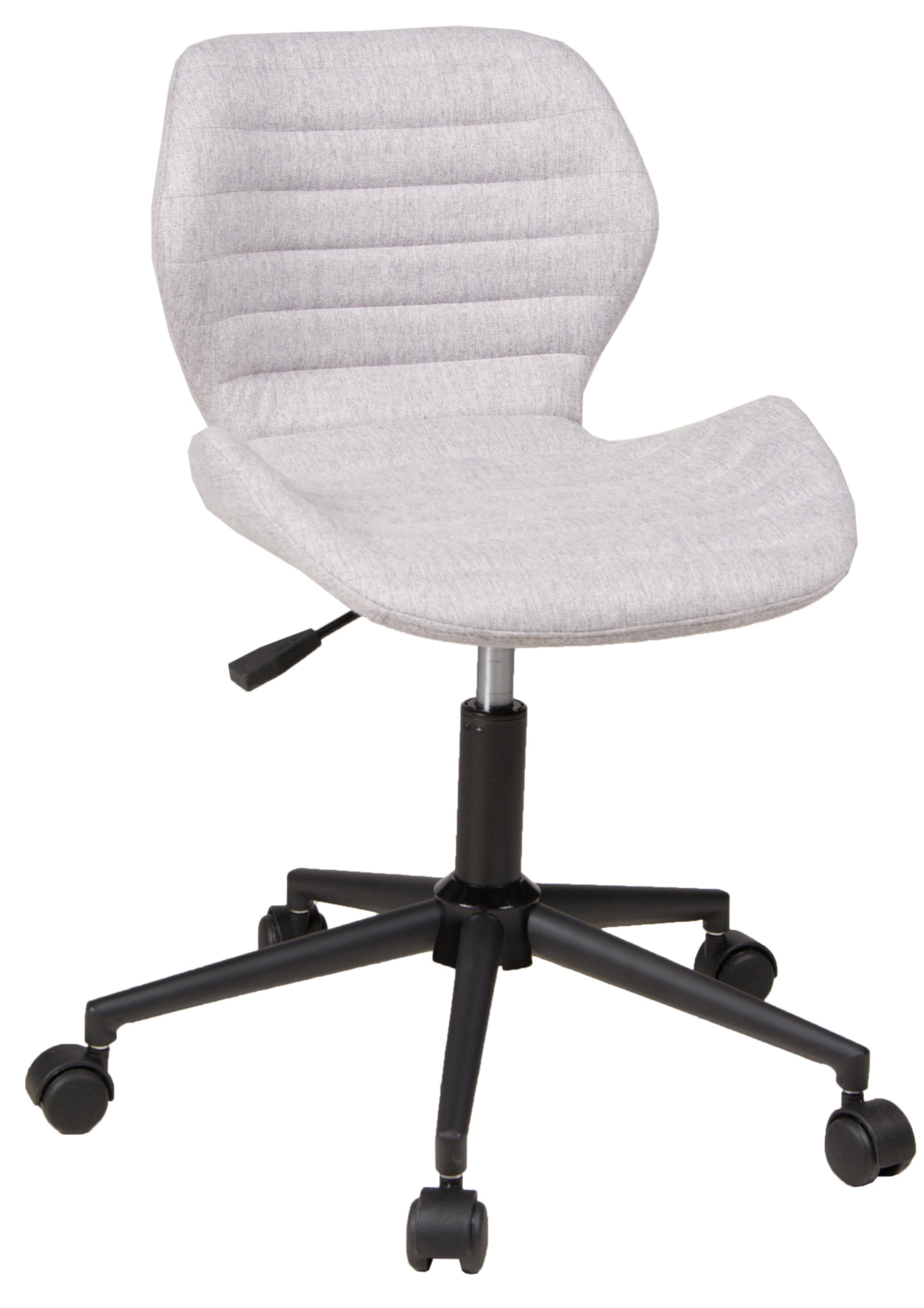 Duo Collection Bürostuhl Drehstuhl Marie, hellgrauer Microfaserbezug, ideal für Jugendzimmer, mitwachsend