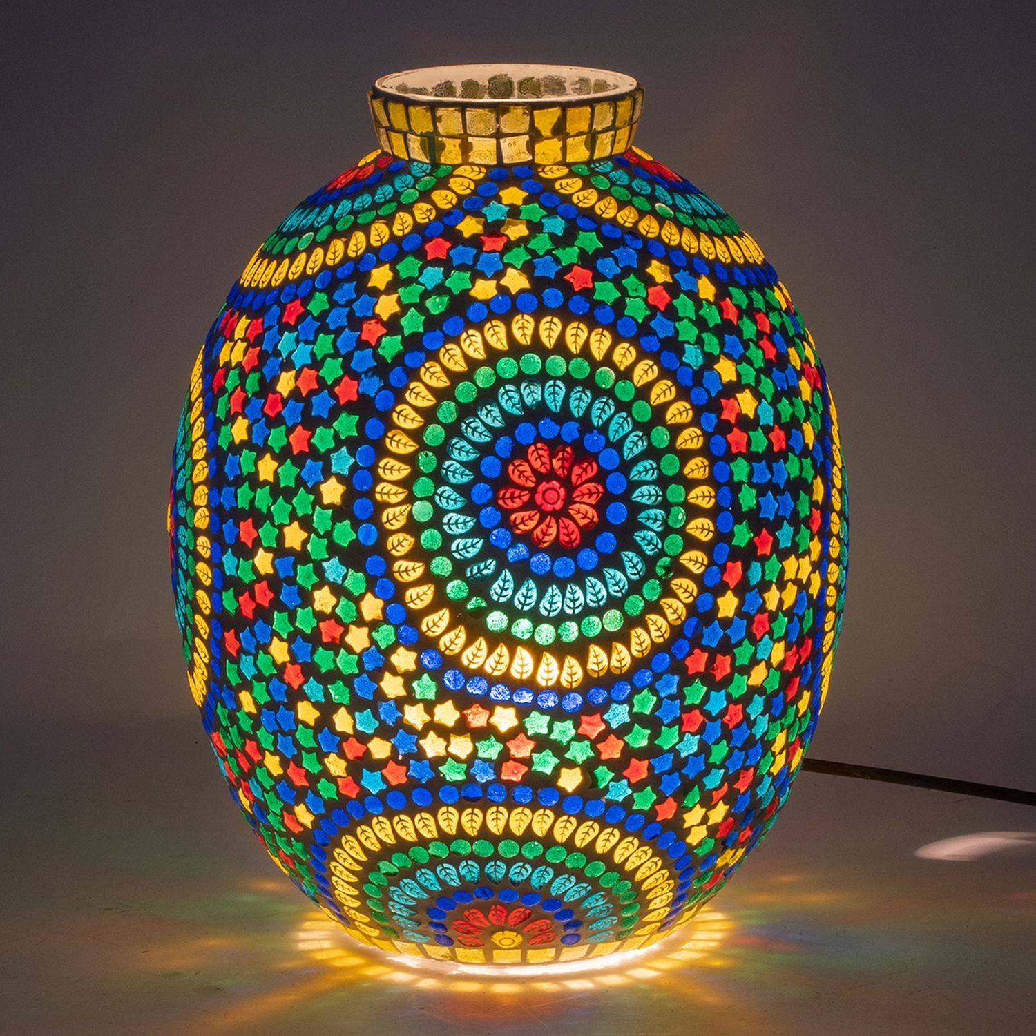 Signes Grimalt Tischleuchte Orientalische Mosaik Lampe, Tischlampe,  Nachttischlampe Ref.: 12, ohne Leuchtmittel
