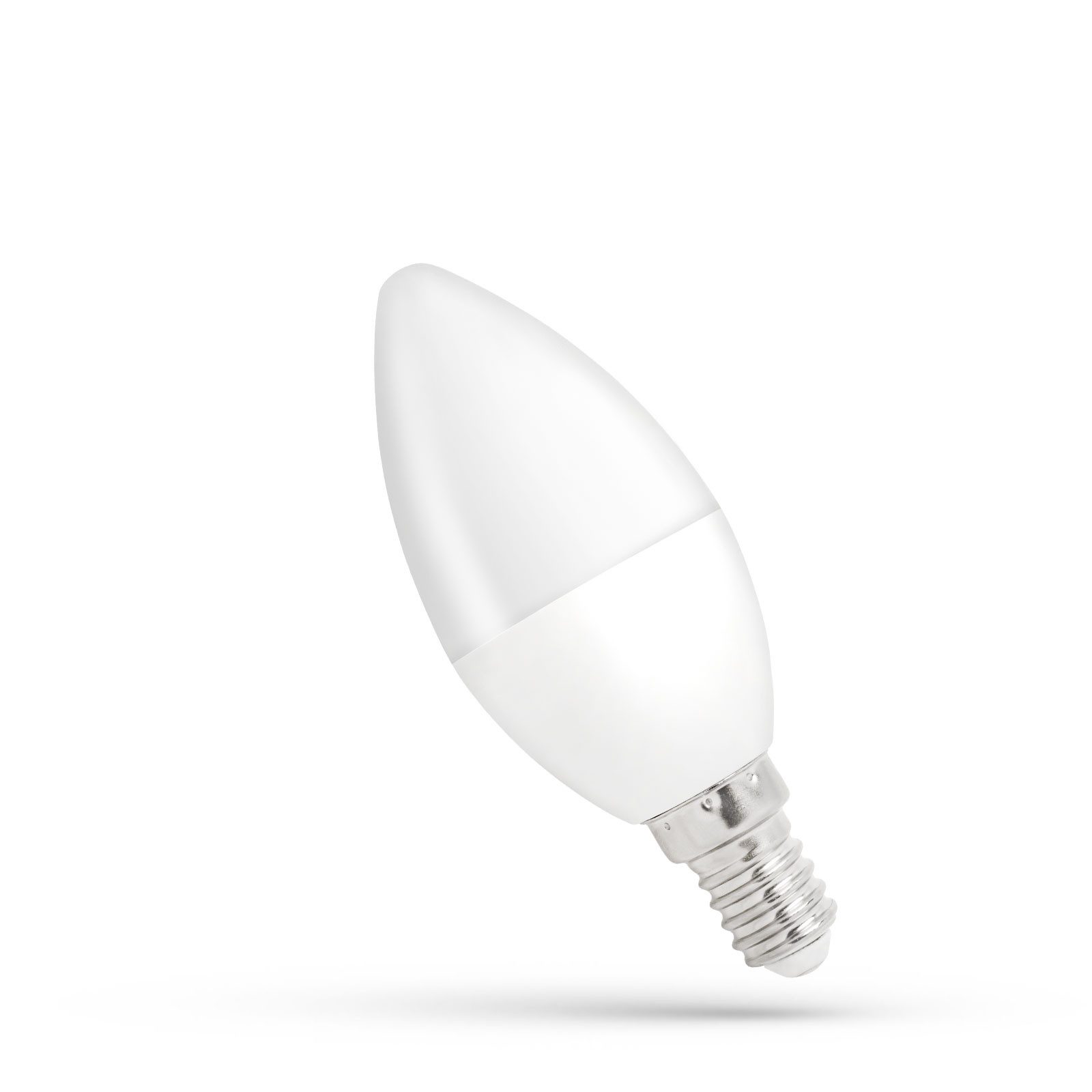 Spectrum LED-Leuchtmittel LED E14 C37 Kerzenform 8W = 56W 710lm 160° 230V Kaltweiß 6000K, E14, Kaltweiß