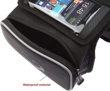 Daskoo Rahmentasche Fahrrad Tasche Oberrohrtasche Smartphone Halterung, Halterung Bike Bag Für Handy max. 5,5 Zoll