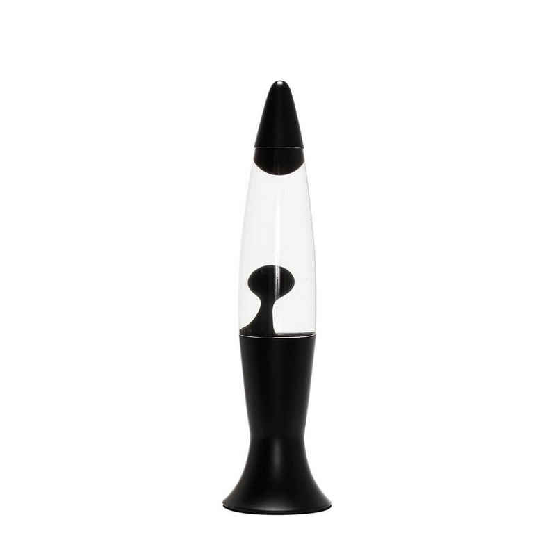 Licht-Erlebnisse Lavalampe ROXY, Tischlampe Schwarz stimmungsvolles Partylicht dekorative Tischlampe