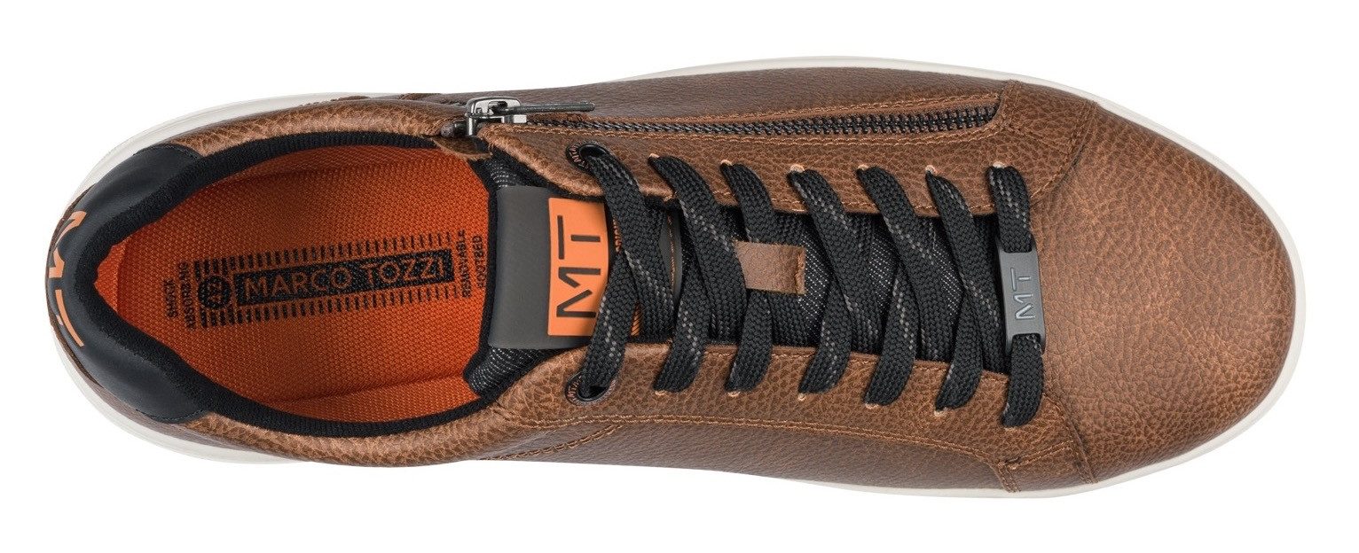 MARCO TOZZI Sneaker, Freizeitschuh, Halbschuh, Schnürschuh mit seitlicher Logoprägung