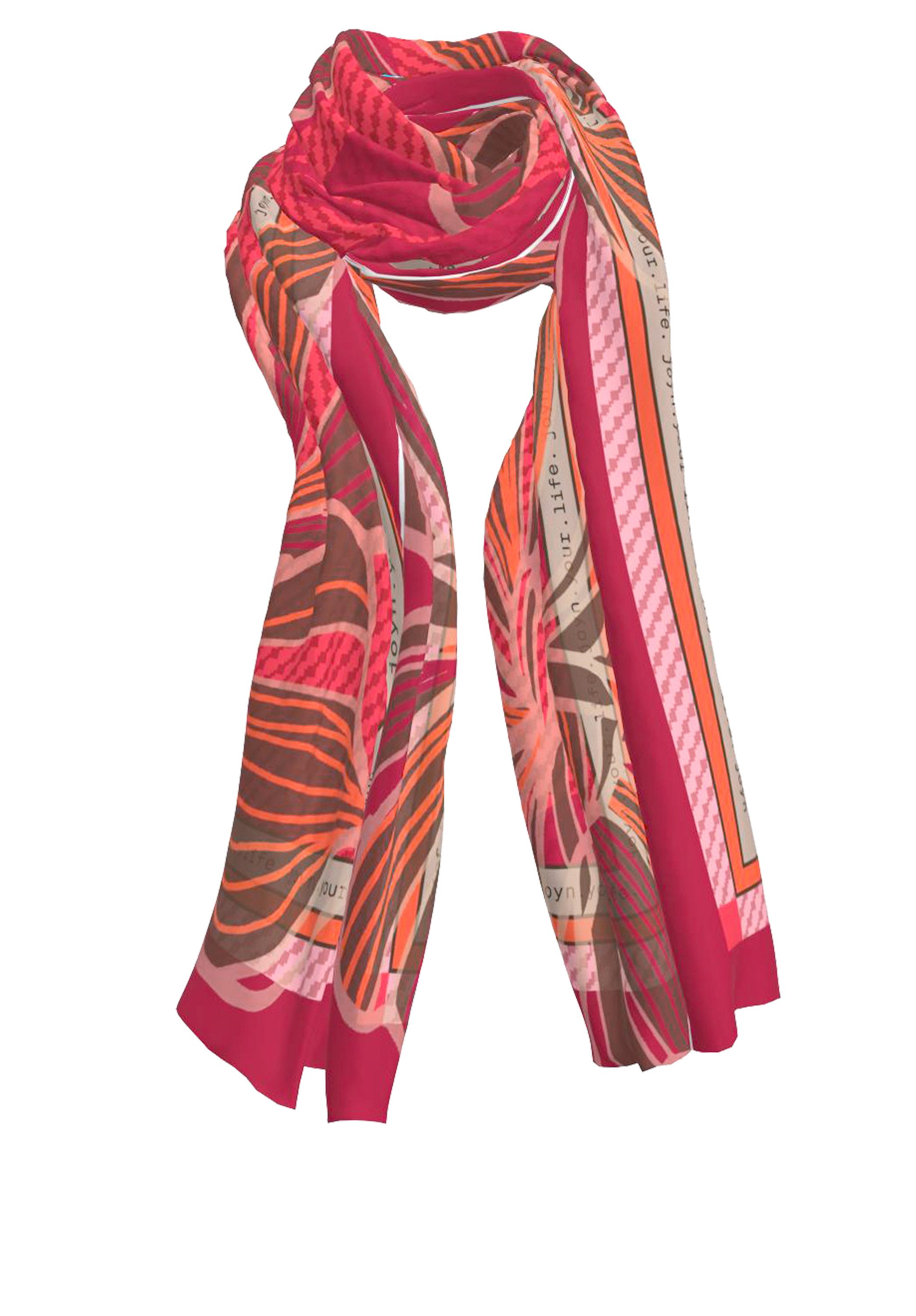 bianca Modeschal SILBA, mit floralem Druck und Typo-Print