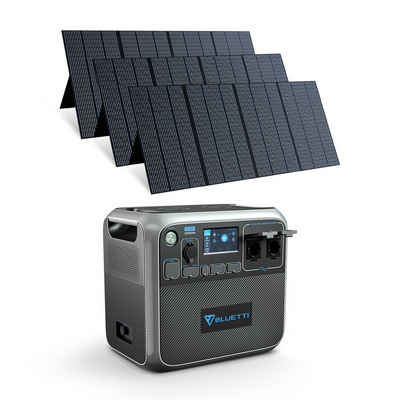 BLUETTI Stromerzeuger »BLUETTI Stromerzeuger AC200P mit 3 PV350 Solarpanel für Camping«, 1,00 in kW, (packung, 1-tlg)