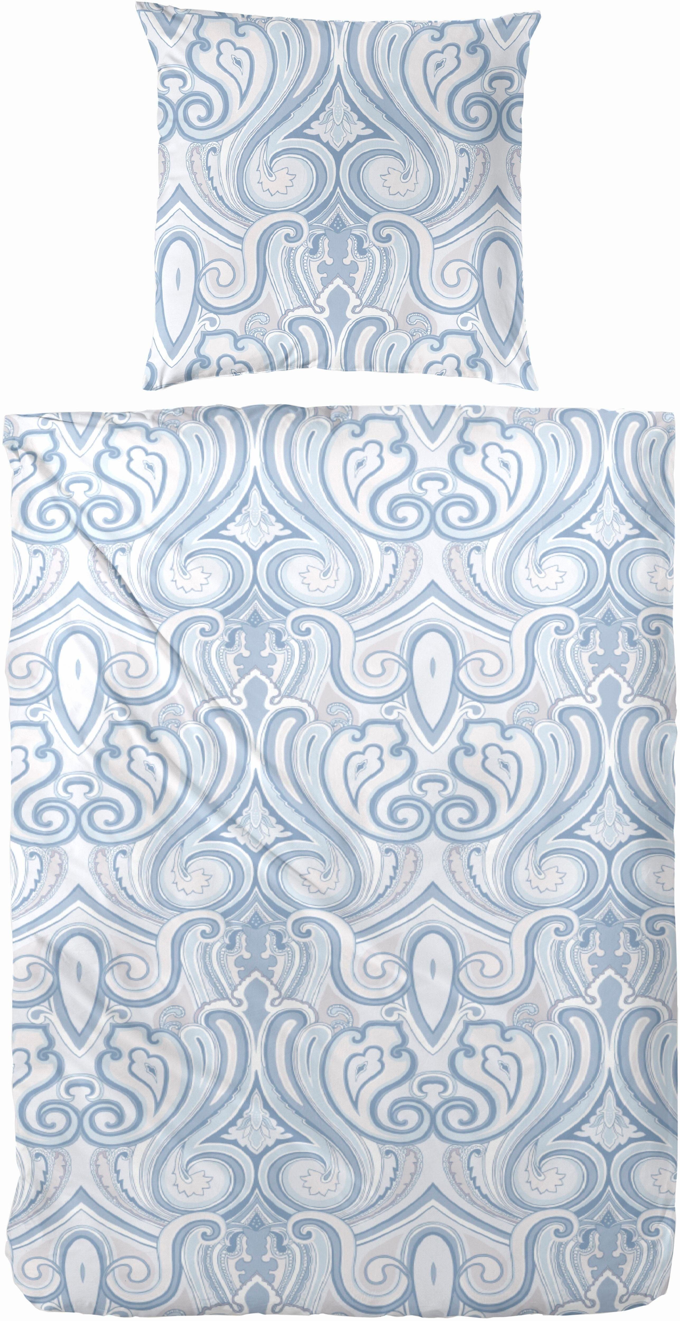 Primera Bettwäsche Eisblume, Flanell, 2 teilig, mit abstraktem Blumenmuster