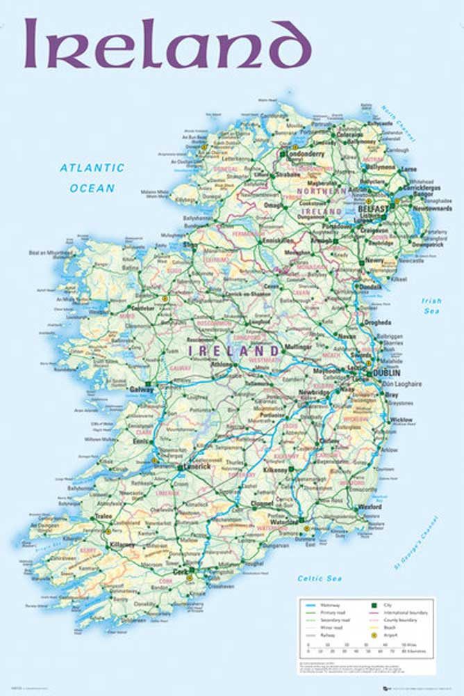 Poster Landkarten Ireland - Poster - Map 2012