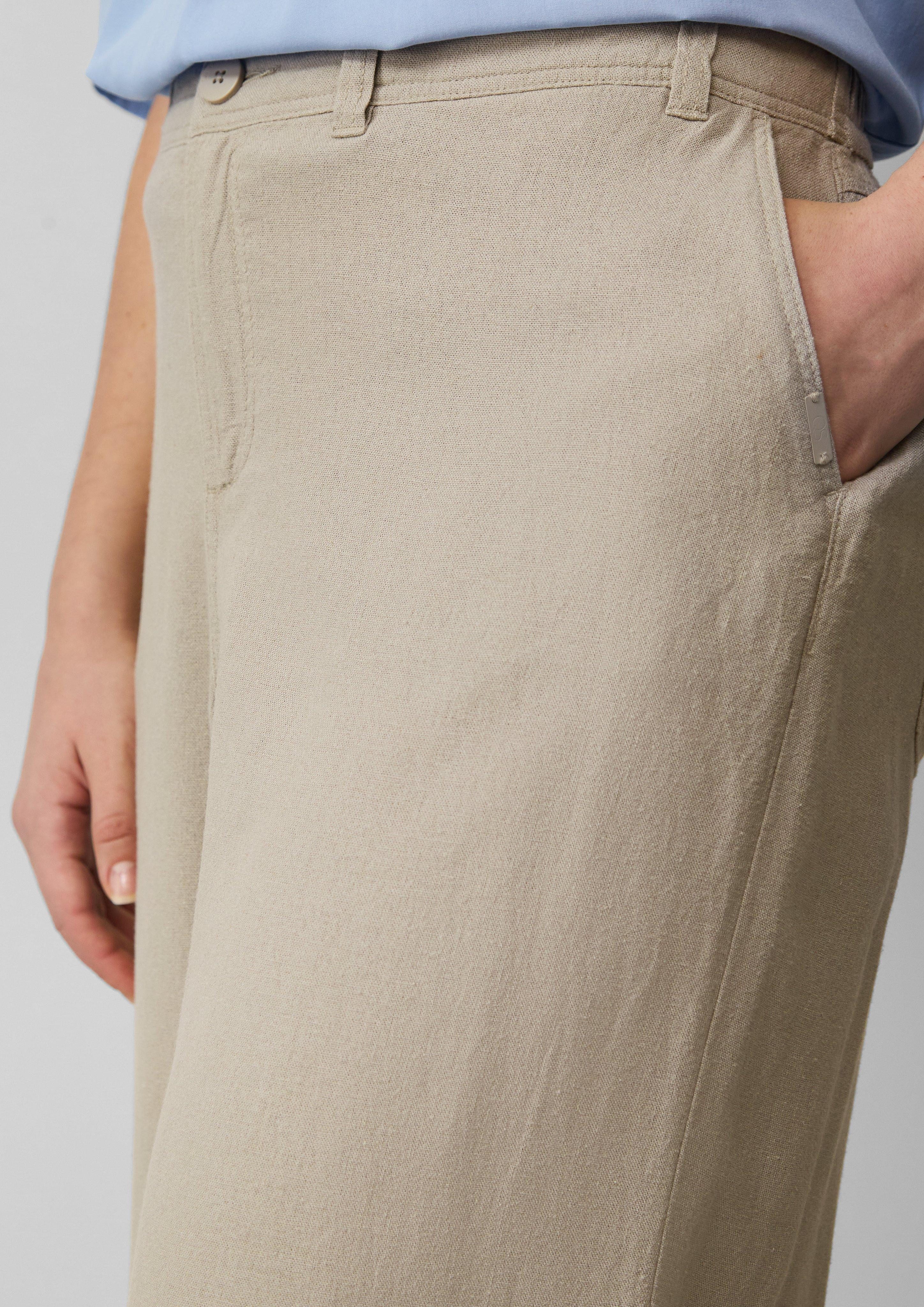 QS Stoffhose Culotte aus Leinenmix günstig online kaufen