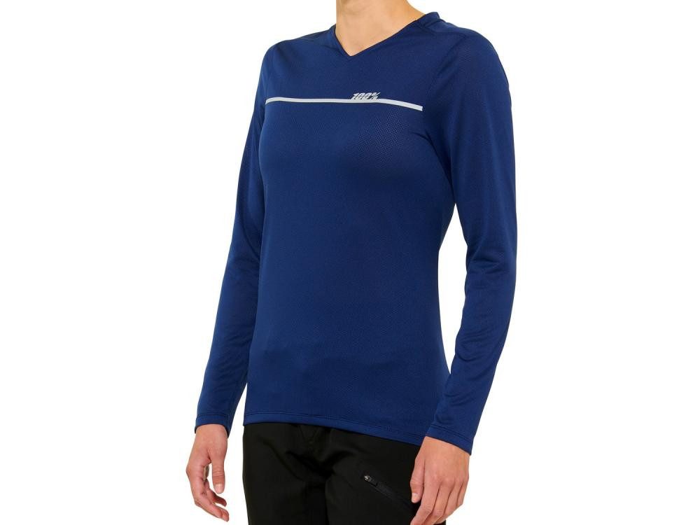 100% Bikerjacke 100% Ridecamp Womens Long Sleeve Jersey XL navy - atmungsaktives MTB-D