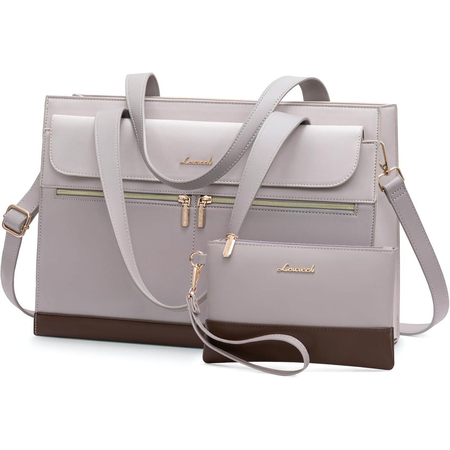 Laptoptasche Laptoptasche 15,6 Zoll Damen Handtasche PU Leder Groß - Blau