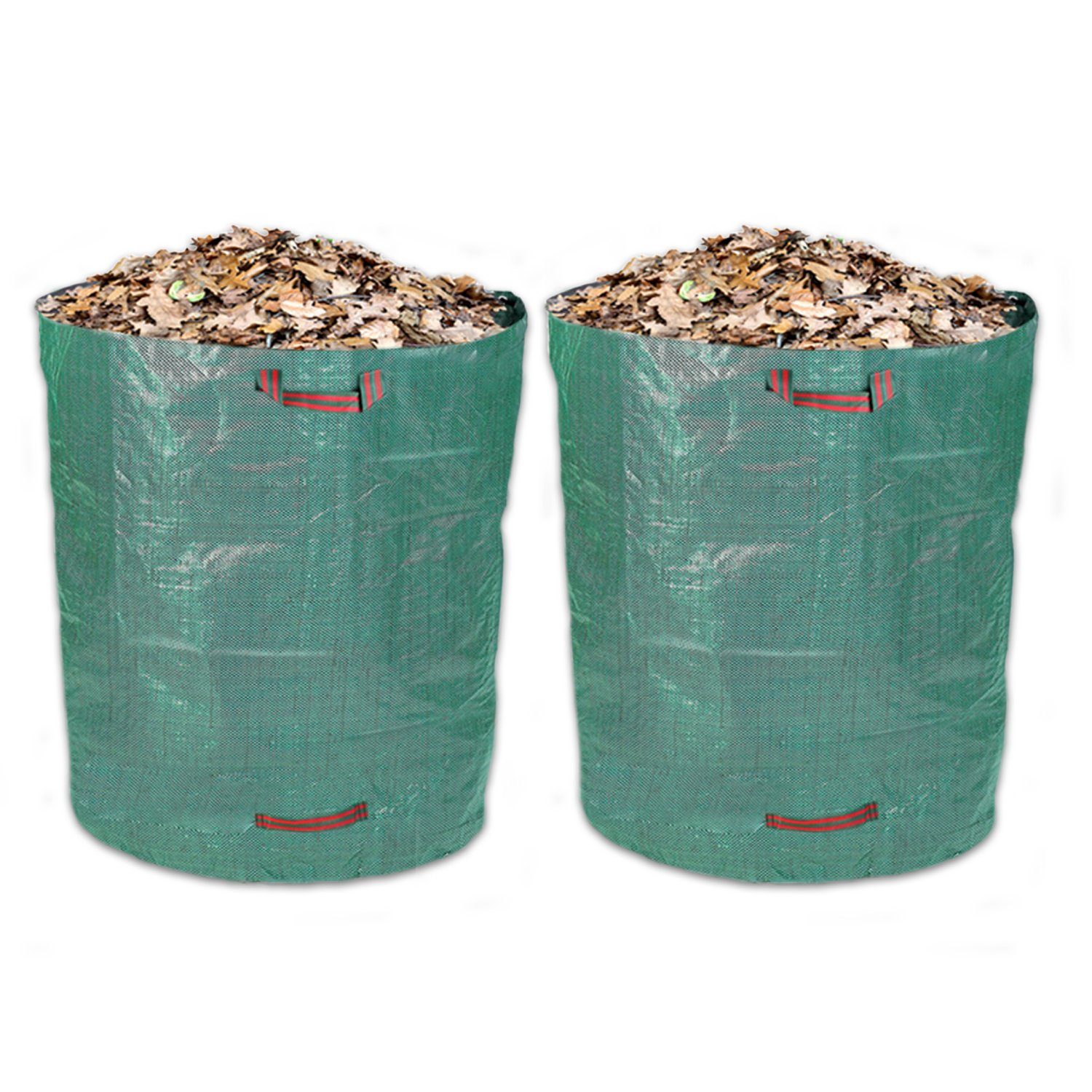 Gartensack Schramm® 2 Stück Gartensäcke 500L Grün Polypropylen Gewebe PP Gartensack Garten Sack Säcke Big Bag