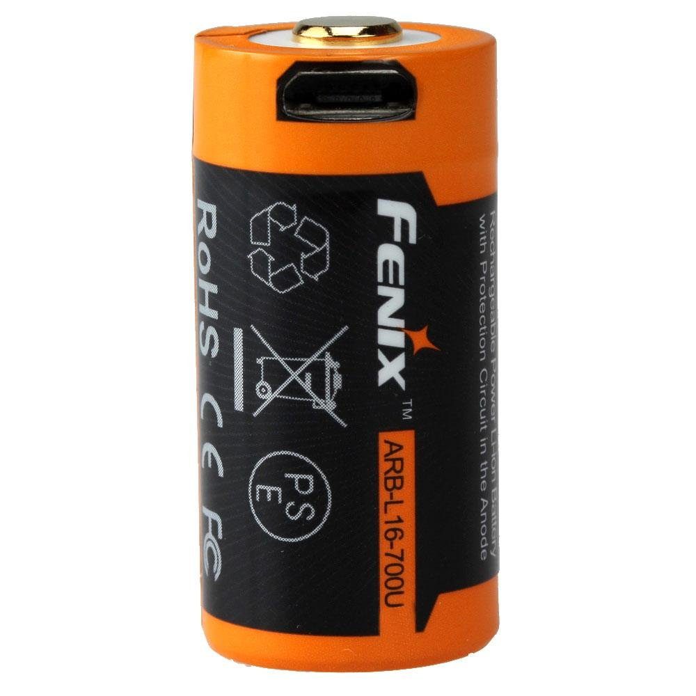 Fenix ARB-L16-700U 16340 Li-Ion Akku 3,7V 700mAh mit USB Akku