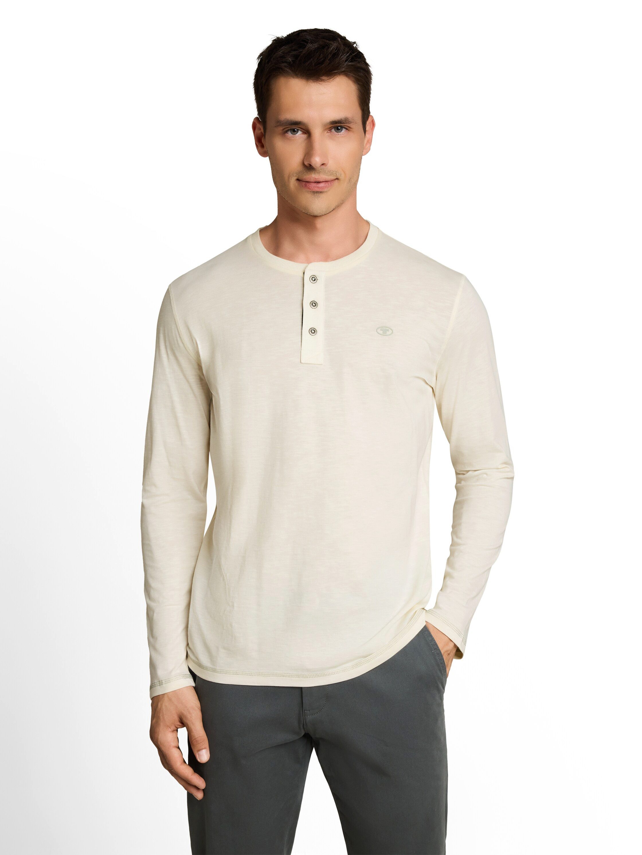 TOM TAILOR Langarmshirt mit Knopfleiste