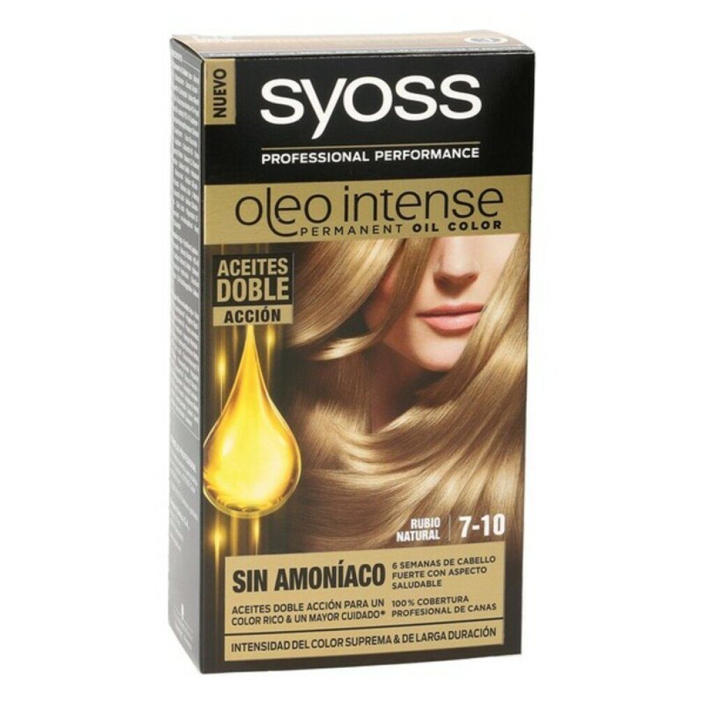 Syoss Mascara Oleo Intense Permanent Hair Color 7-10 Natural Blonde