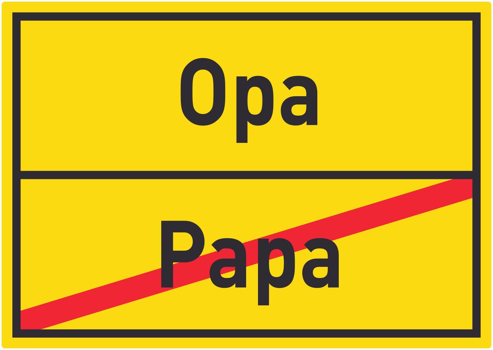 HB-Druck Aufkleber Opa Papa Aufkleber Ortsaufkleber, wetterfest, UV-beständig, kratzfest