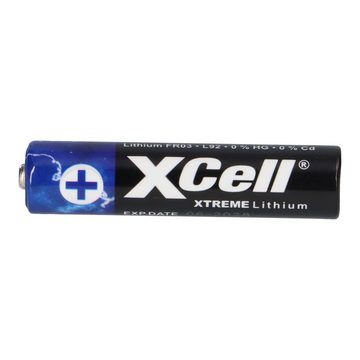 XCell 100x XTREME Lithium Batterie AAA Micro FR03 L92 XCell 25x 4er Blister Batterie