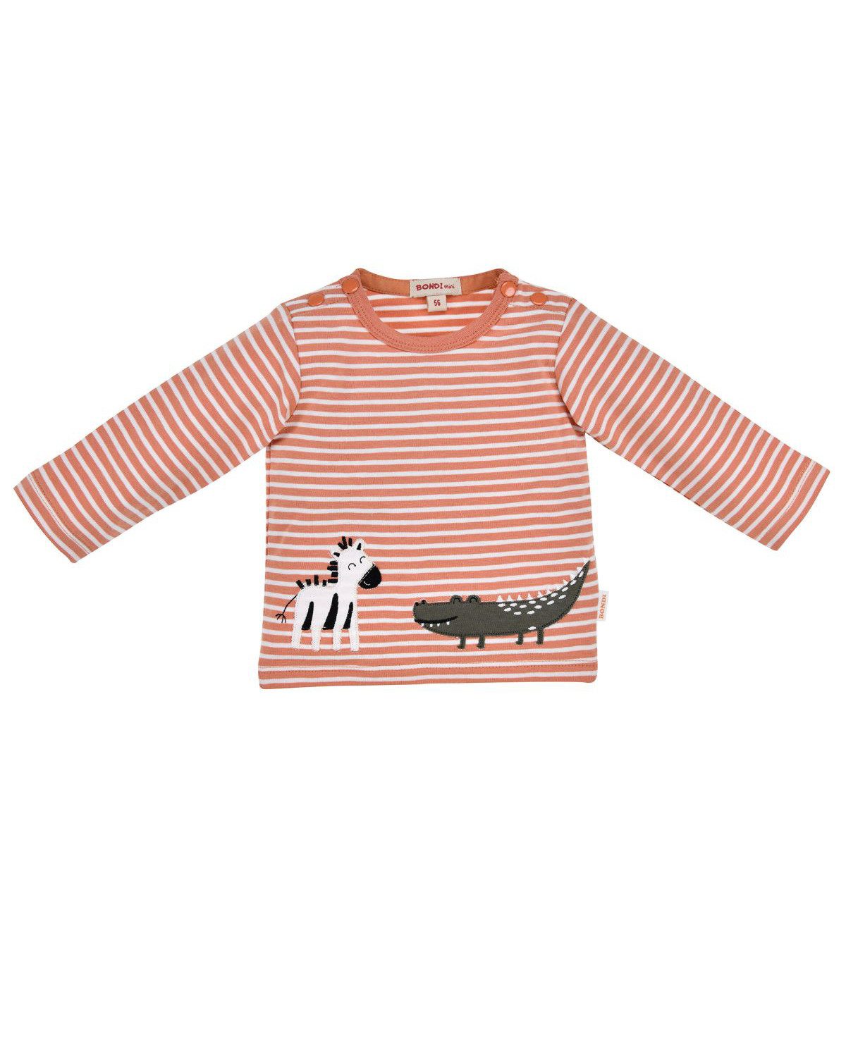 BONDI Langarmshirt Langarmshirt 'Safari' 93966, stripe terra white