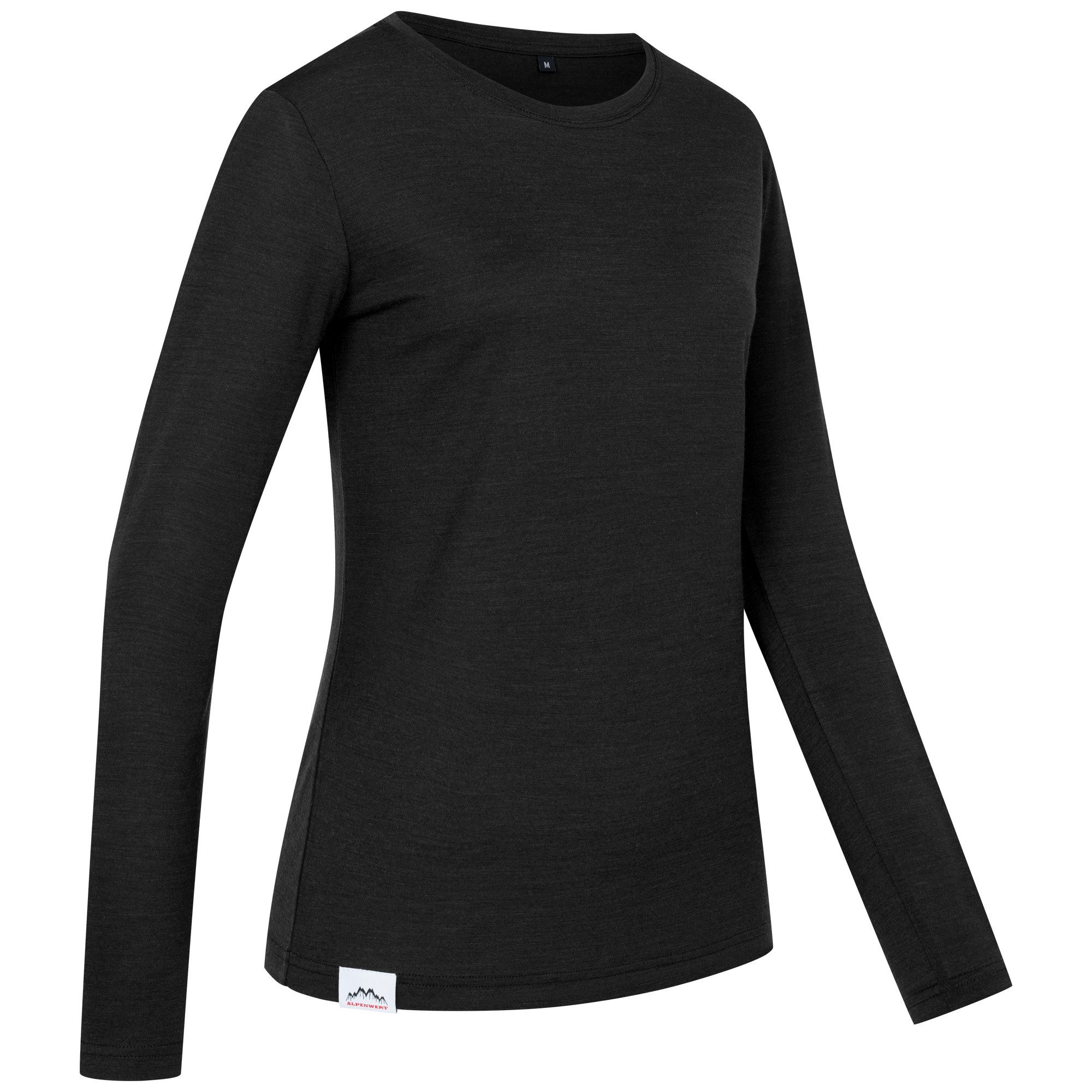 Alpenwert Langarmshirt Damen Longsleeve aus Merinowolle – atmungsaktiv & geruchsneutral Antibakteriell, Anti-Schweiß-Geruch, Outdoor & Funktionsshirt