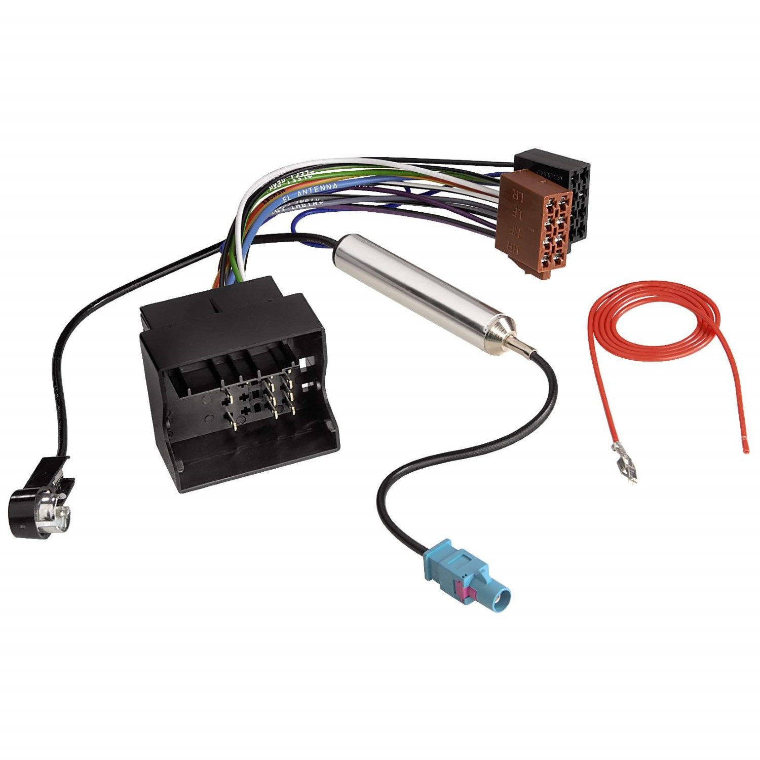 Hama KFZ ISO Autoradio-Adapter Adapter-Kabel Auto-Adapter ISO zu OEM Hersteller, Einbau Auto-Radio an OEM Verkablung für Audi Skoda Seat VW Quadlock