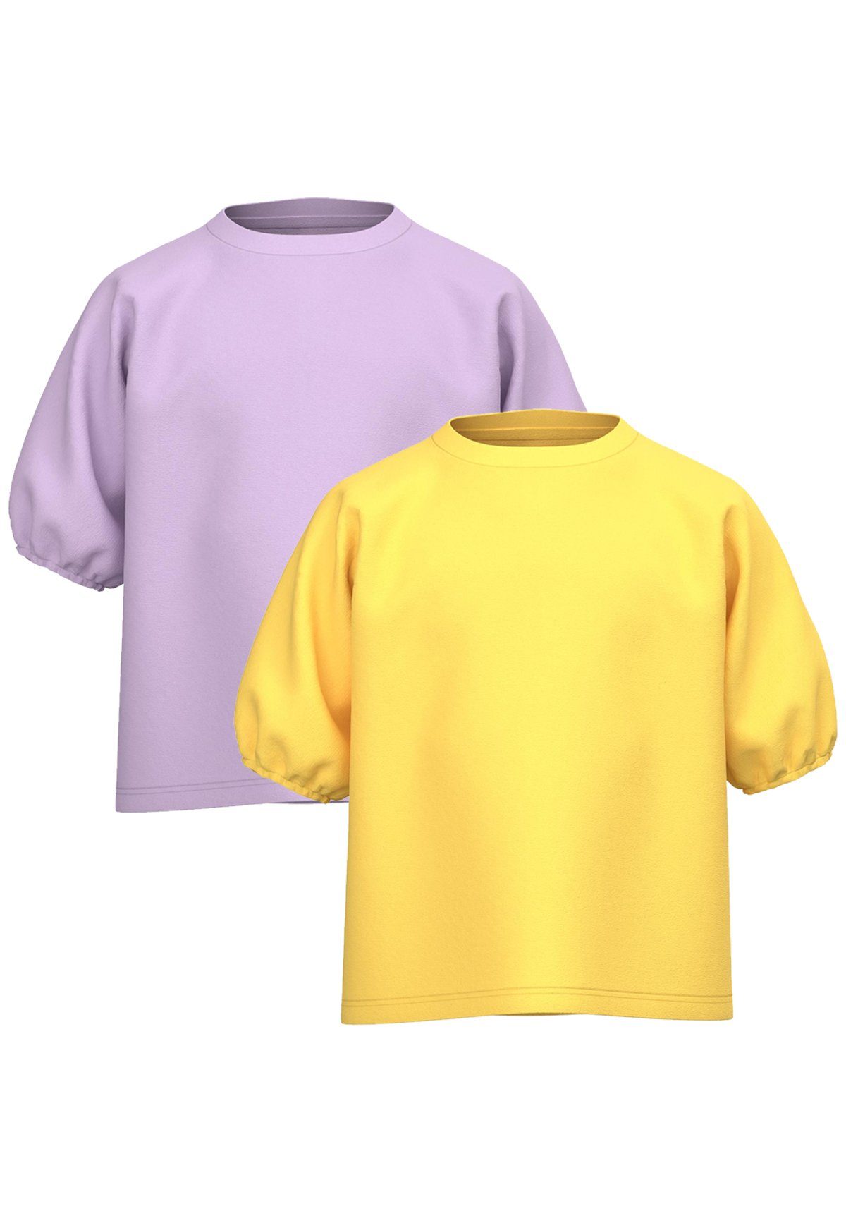 Name It T-Shirt 5716 Rosa Set 2-er NKFVIVALDI (2-tlg) Puffärmel in T-Shirt
