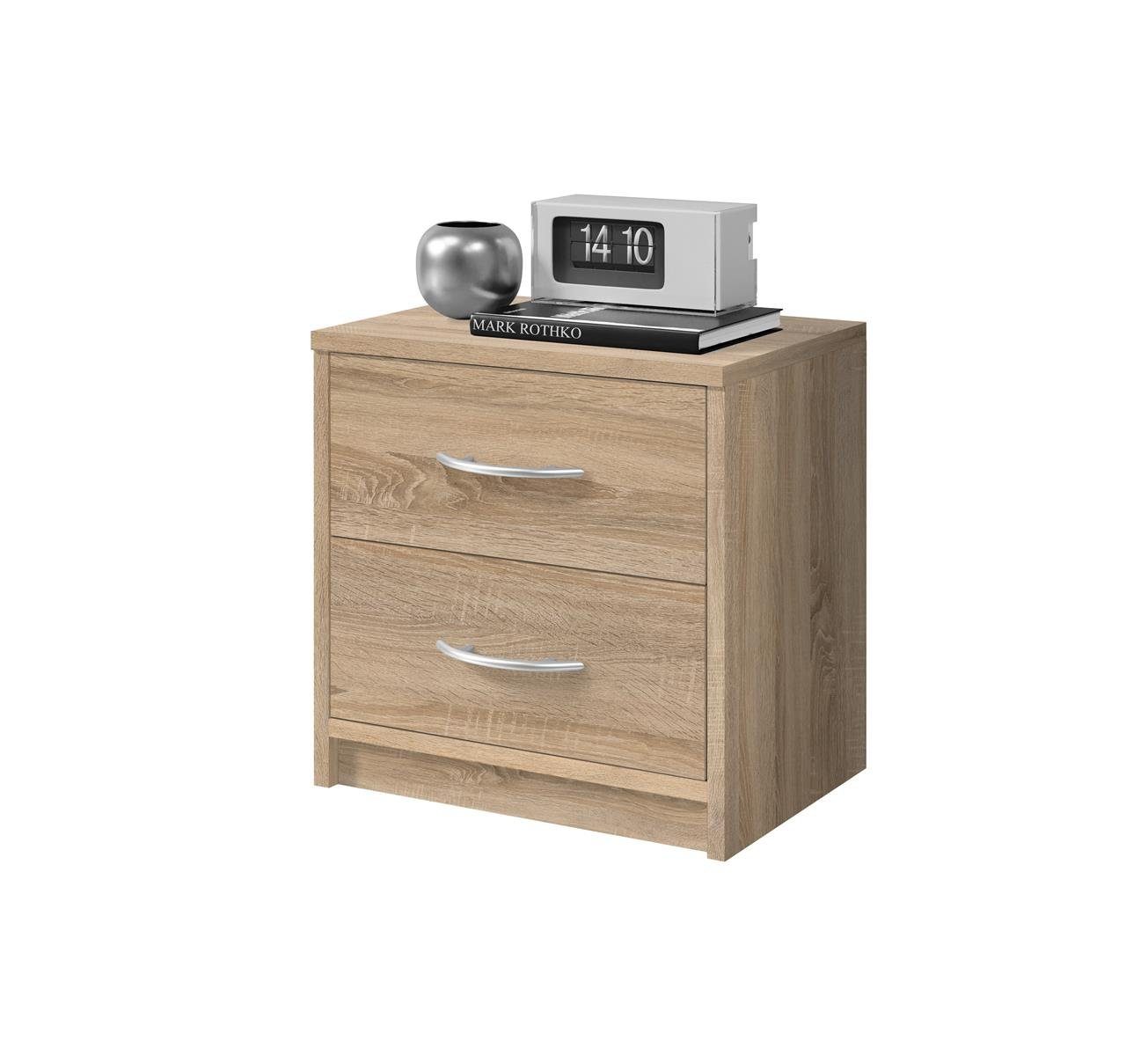 möbelando Nachtkommode Bettine, 39 x 39 x 28 cm (B/H/T)